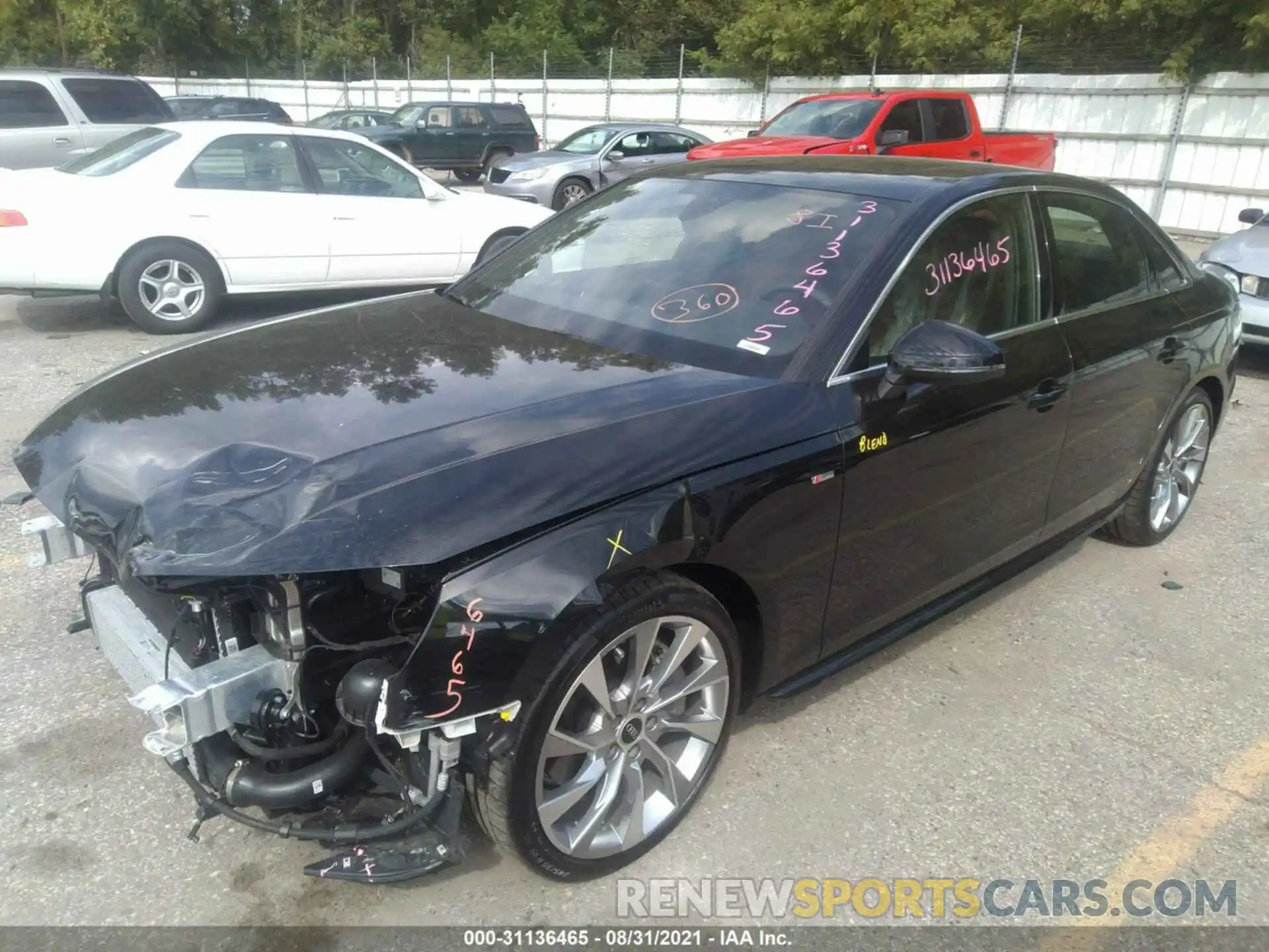 2 Photograph of a damaged car WAUEAAF48MA042769 AUDI A4 SEDAN 2021