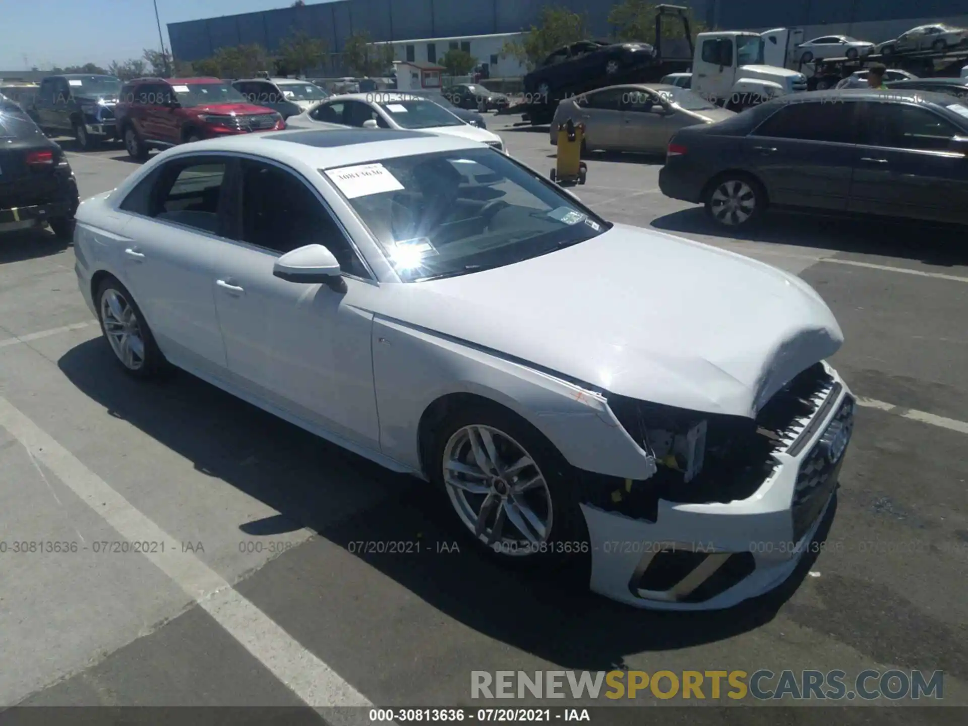 1 Photograph of a damaged car WAUEAAF48MA050516 AUDI A4 SEDAN 2021