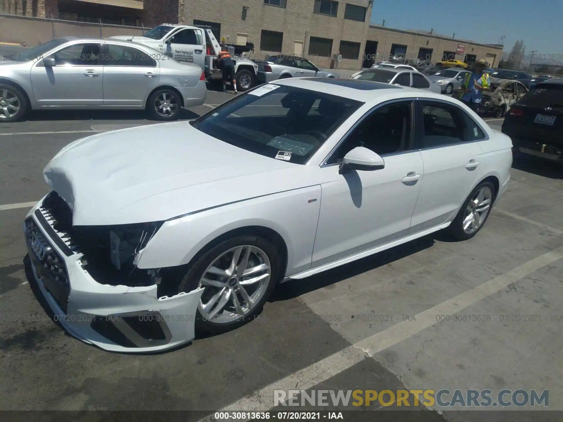 2 Photograph of a damaged car WAUEAAF48MA050516 AUDI A4 SEDAN 2021