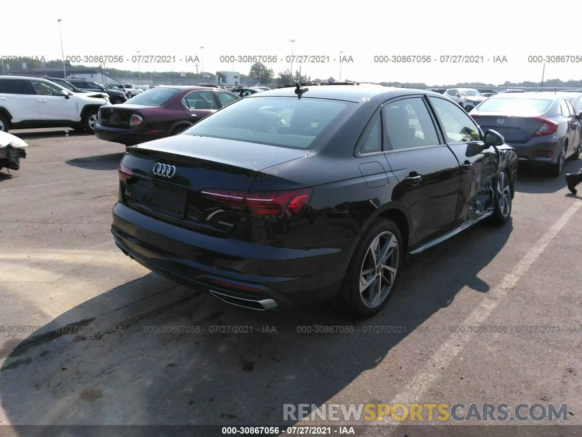 4 Фотография поврежденного автомобиля WAUEAAF4XMA031692 AUDI A4 SEDAN 2021