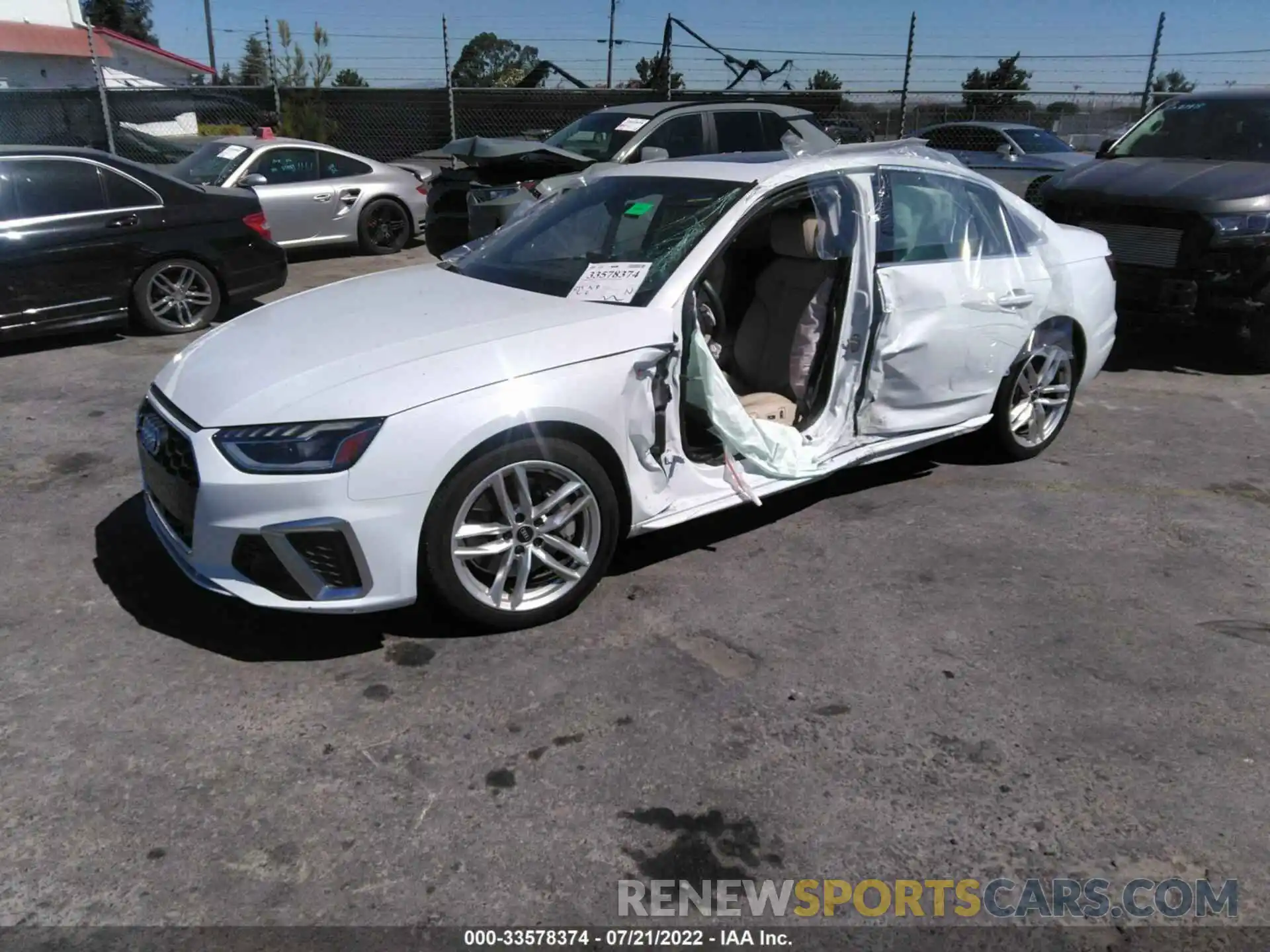 2 Photograph of a damaged car WAUEAAF4XMA039243 AUDI A4 SEDAN 2021