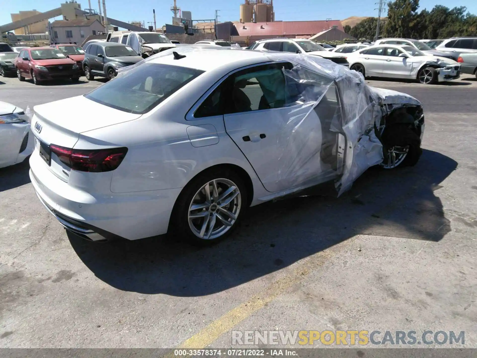 4 Photograph of a damaged car WAUEAAF4XMA039243 AUDI A4 SEDAN 2021