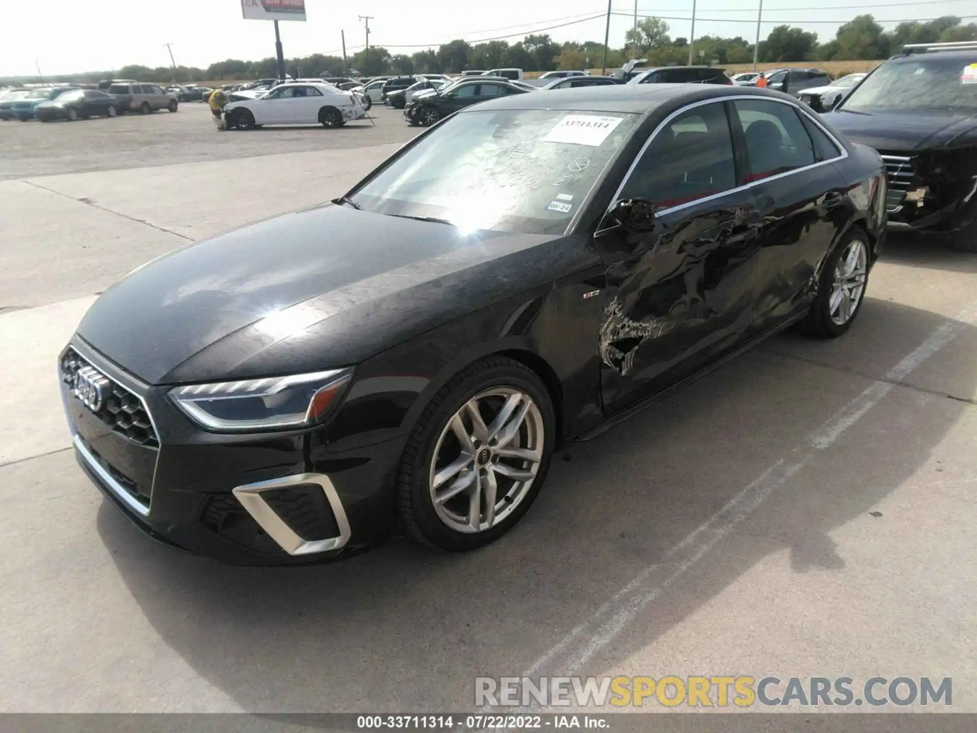 2 Photograph of a damaged car WAUEAAF40NN011767 AUDI A4 SEDAN 2022