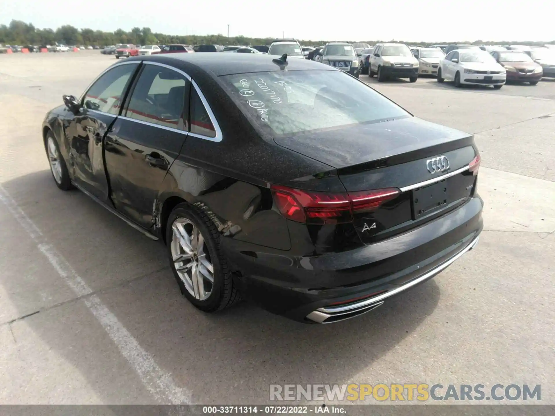 3 Photograph of a damaged car WAUEAAF40NN011767 AUDI A4 SEDAN 2022