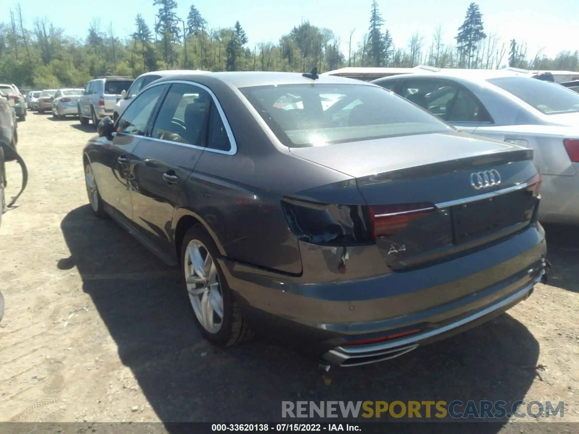 3 Photograph of a damaged car WAUEAAF40NN011803 AUDI A4 SEDAN 2022