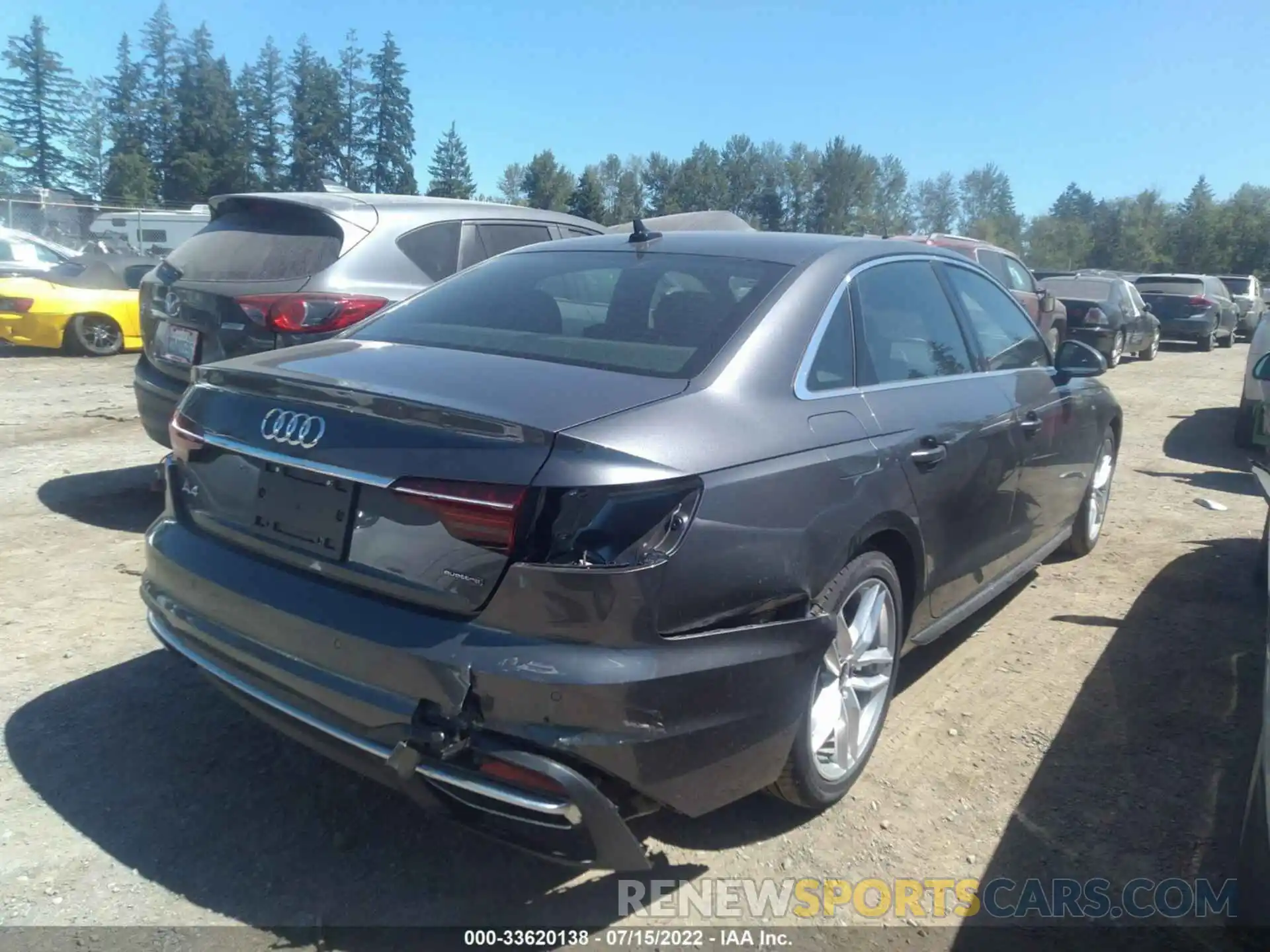 4 Photograph of a damaged car WAUEAAF40NN011803 AUDI A4 SEDAN 2022