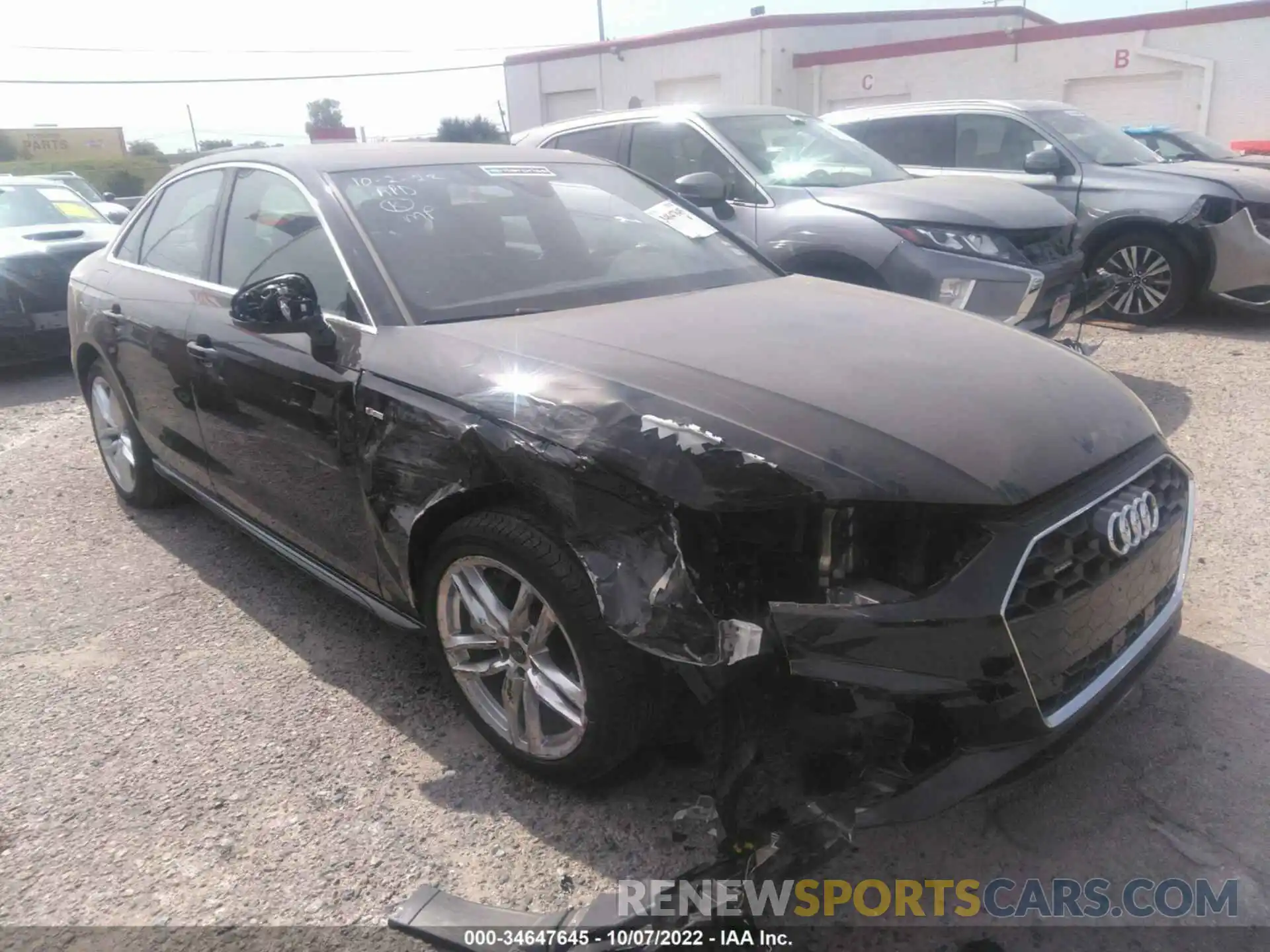 1 Photograph of a damaged car WAUEAAF46NN013829 AUDI A4 SEDAN 2022