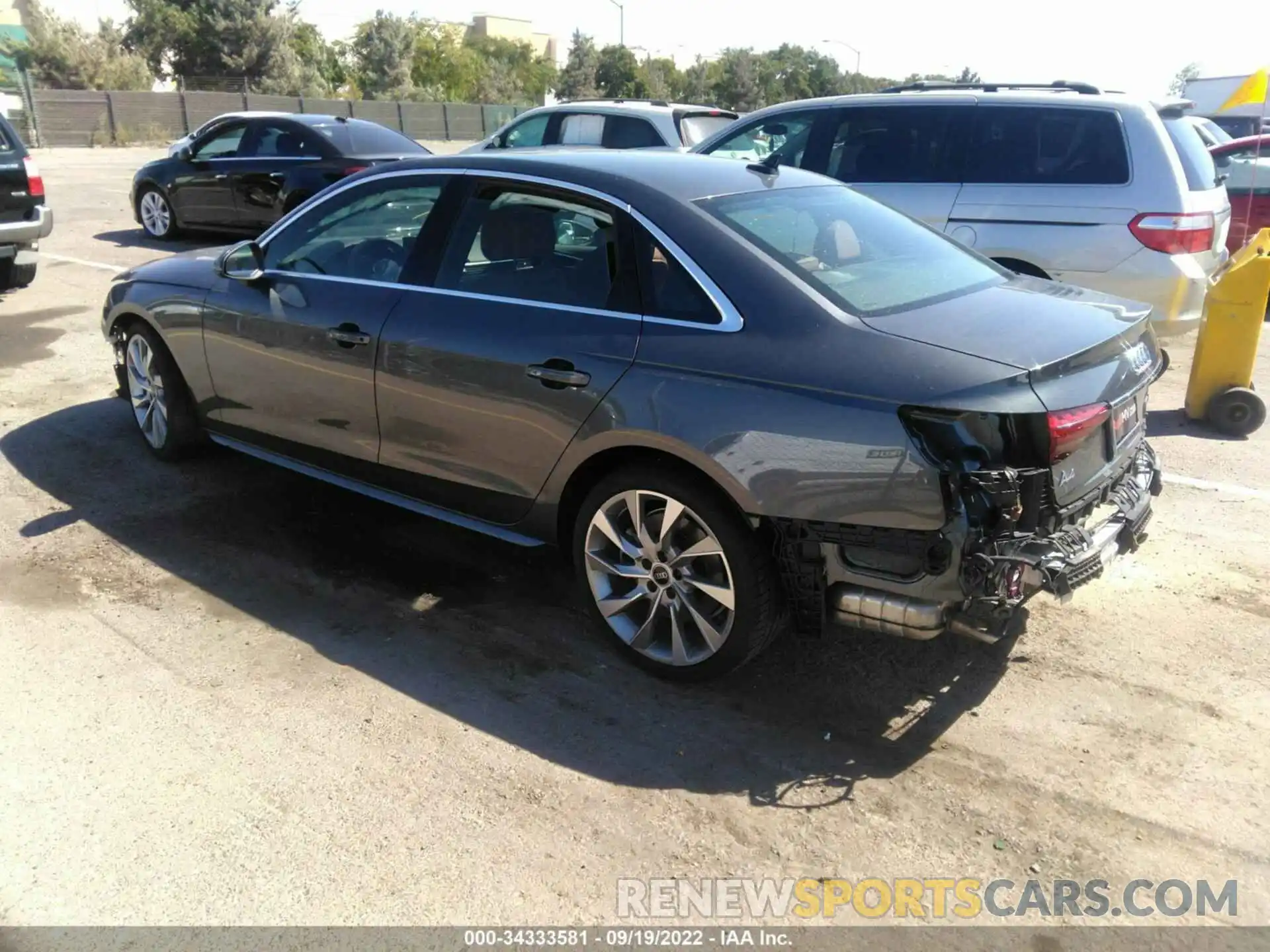 3 Photograph of a damaged car WAUEAAF47NN007621 AUDI A4 SEDAN 2022