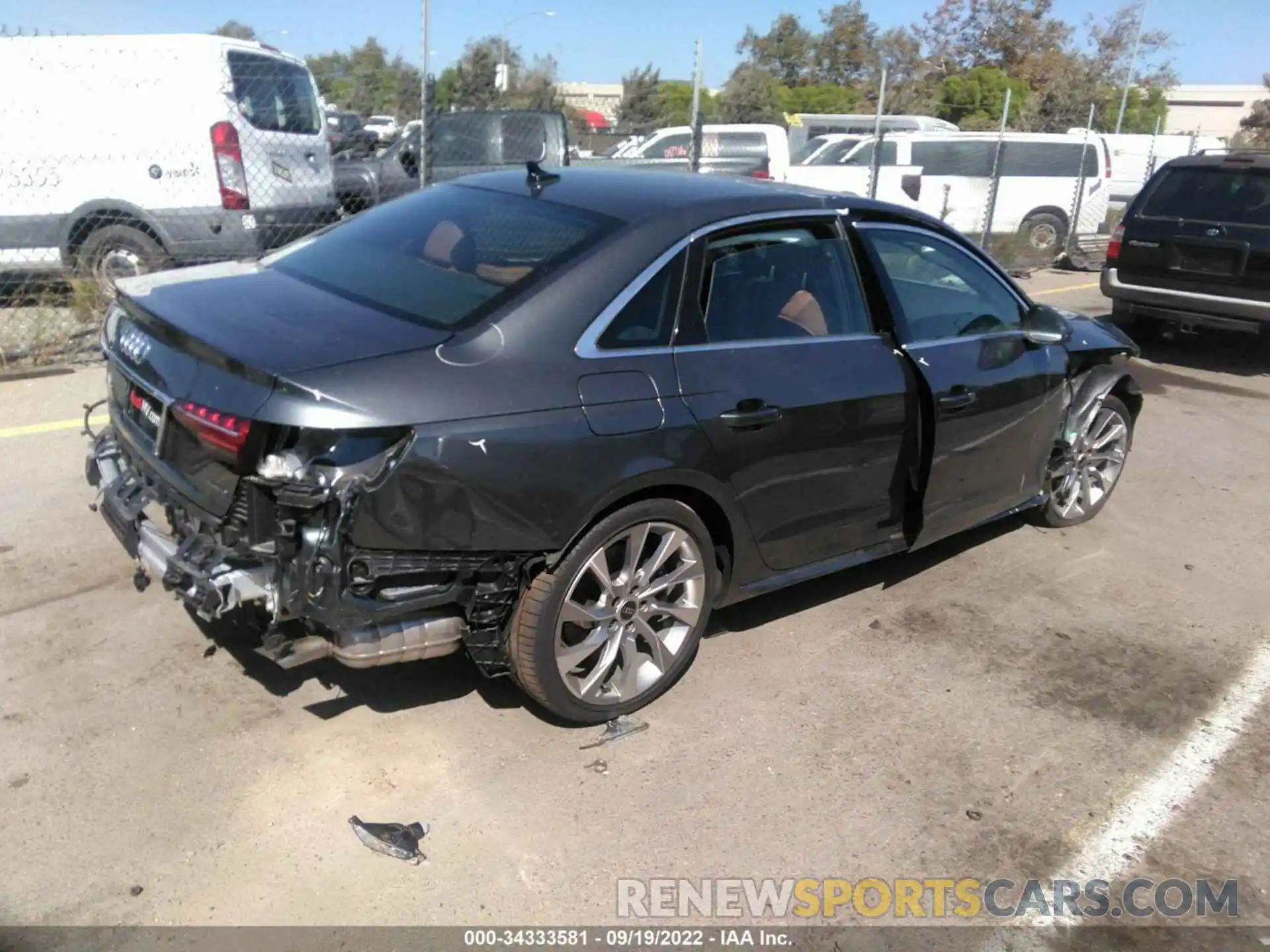 4 Photograph of a damaged car WAUEAAF47NN007621 AUDI A4 SEDAN 2022