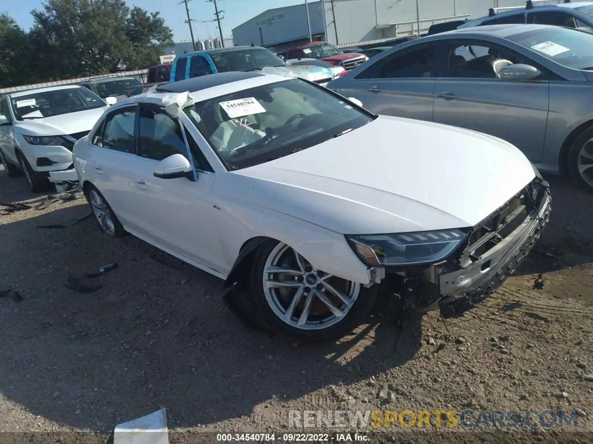 1 Photograph of a damaged car WAUEAAF47NN008557 AUDI A4 SEDAN 2022