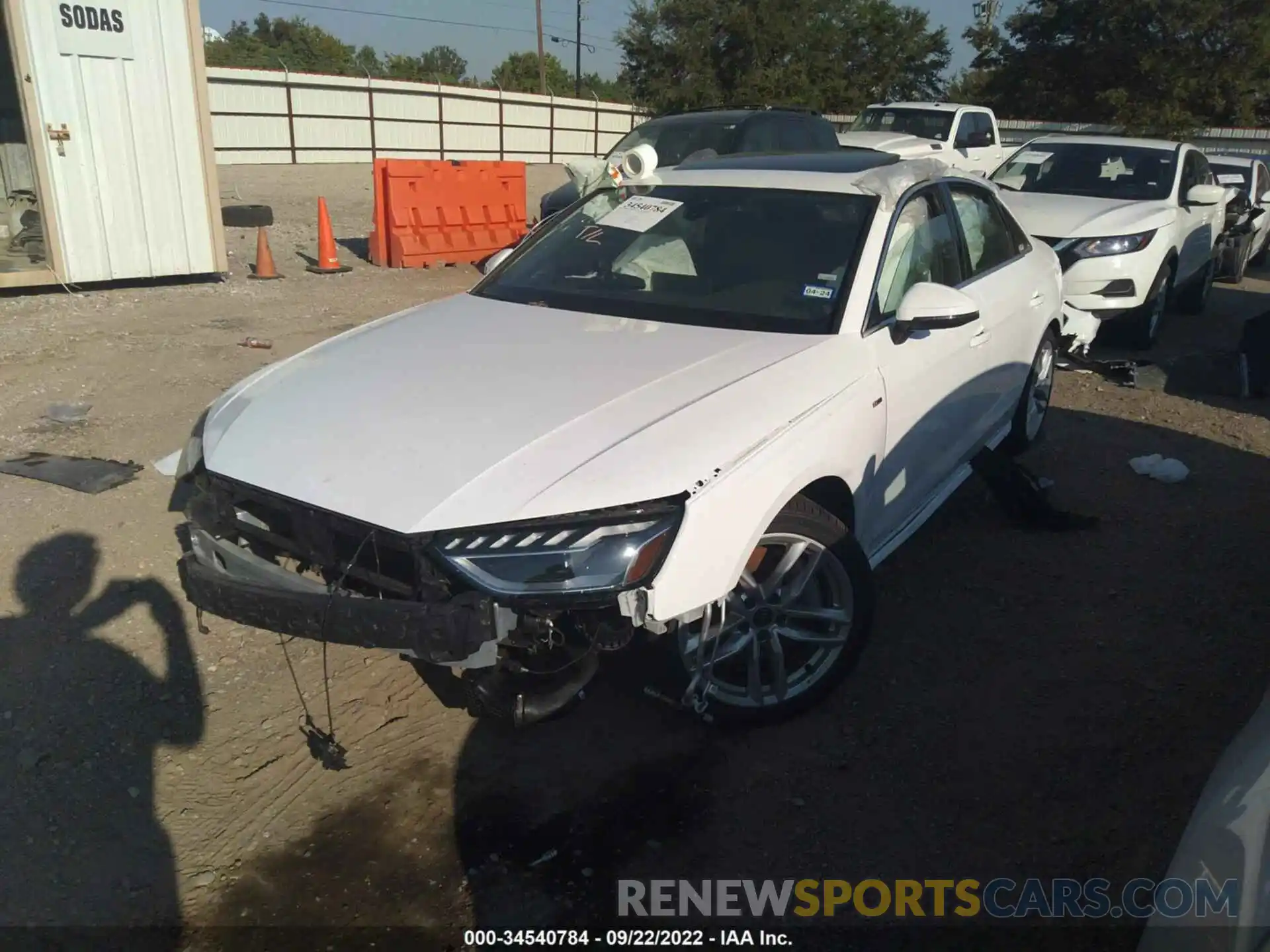 2 Photograph of a damaged car WAUEAAF47NN008557 AUDI A4 SEDAN 2022