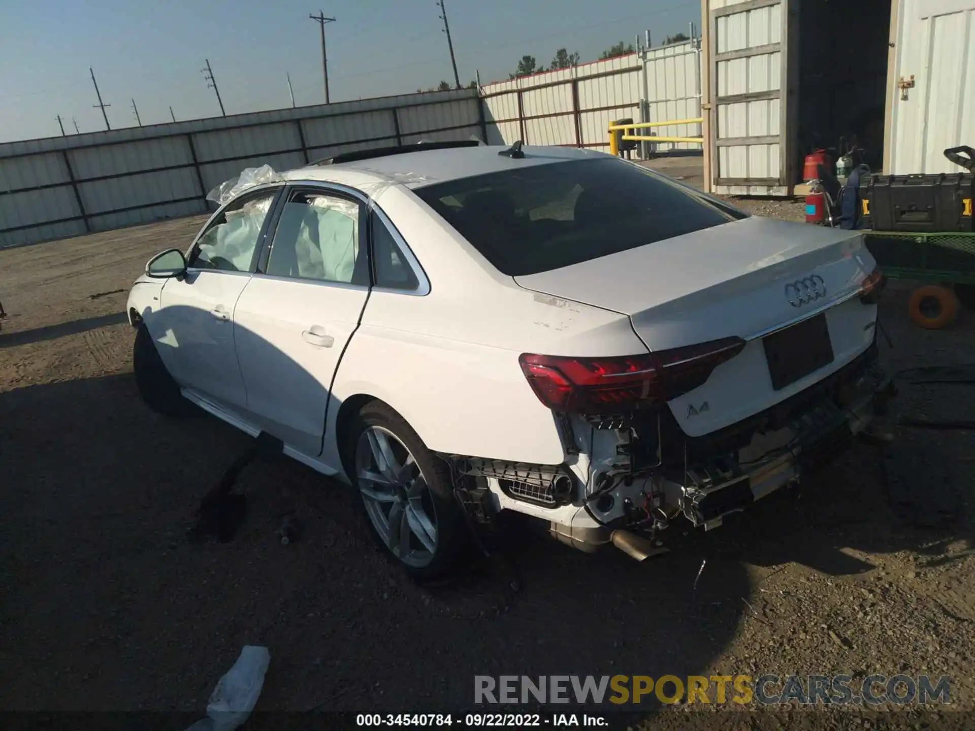 3 Photograph of a damaged car WAUEAAF47NN008557 AUDI A4 SEDAN 2022