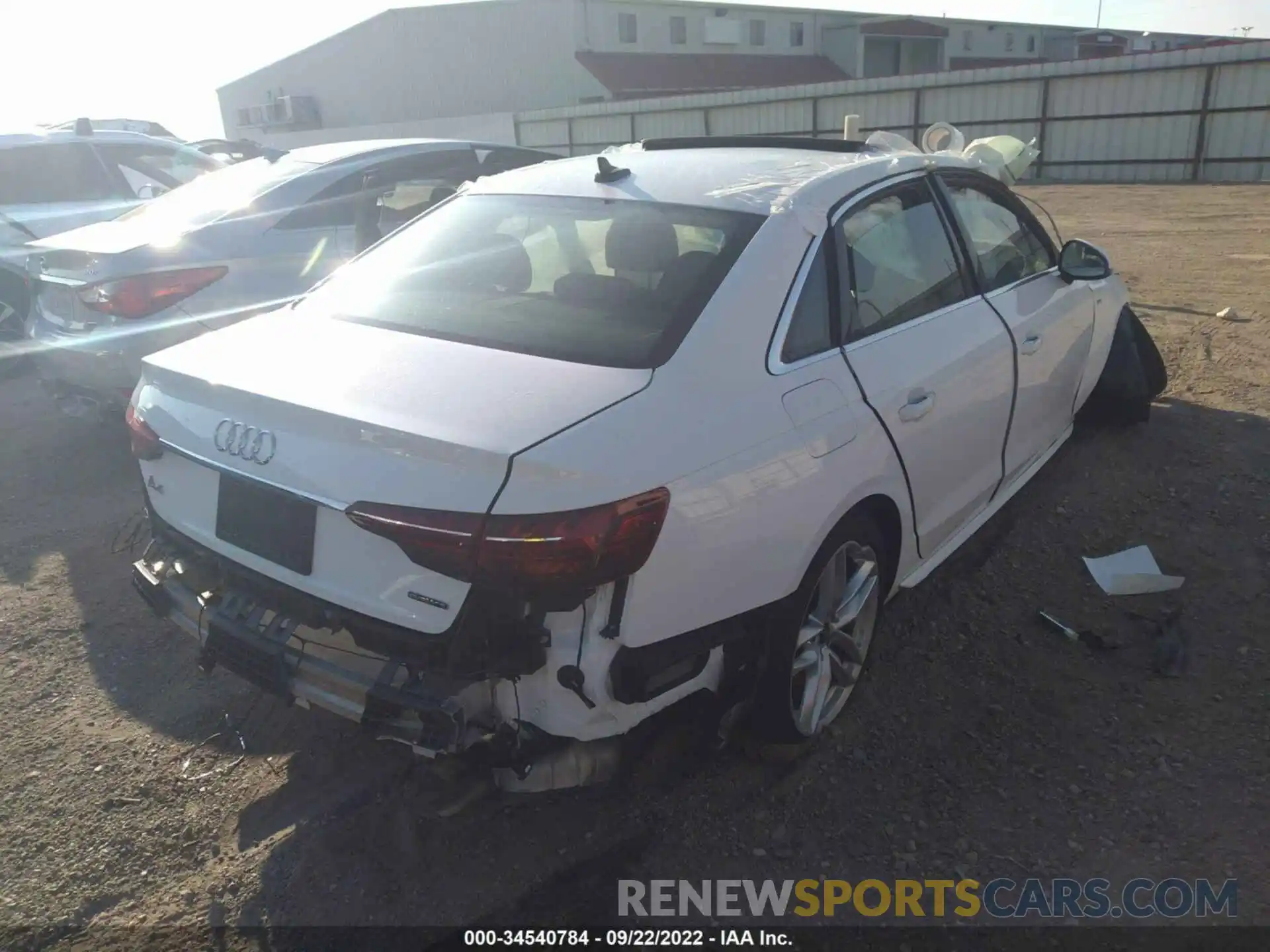 4 Photograph of a damaged car WAUEAAF47NN008557 AUDI A4 SEDAN 2022