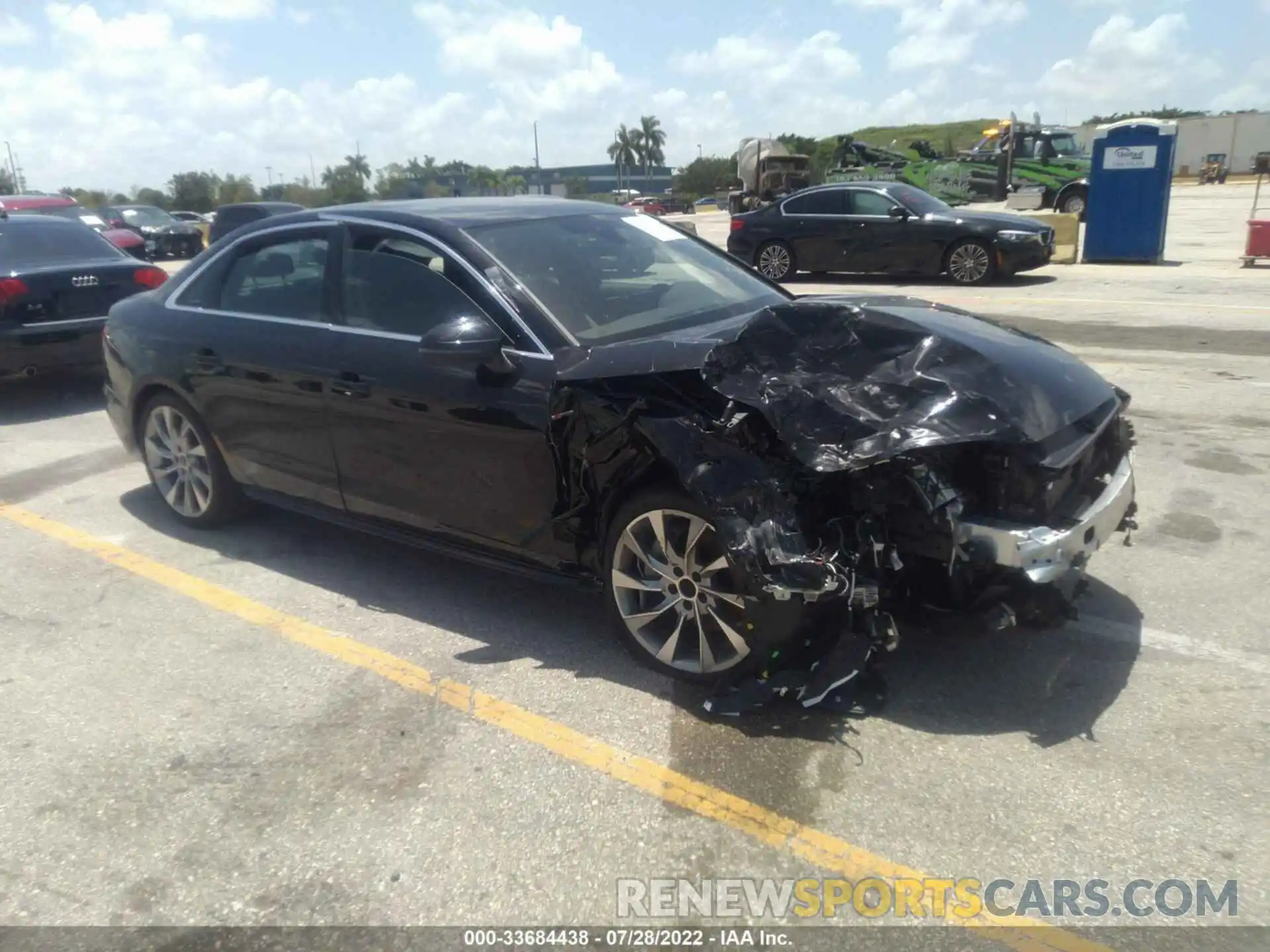 1 Photograph of a damaged car WAUEAAF49NN007653 AUDI A4 SEDAN 2022