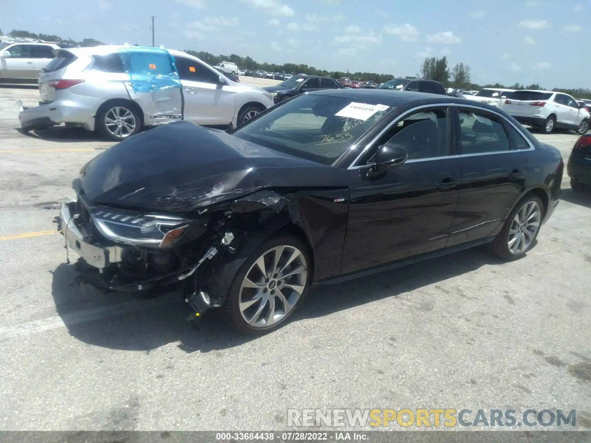 2 Photograph of a damaged car WAUEAAF49NN007653 AUDI A4 SEDAN 2022