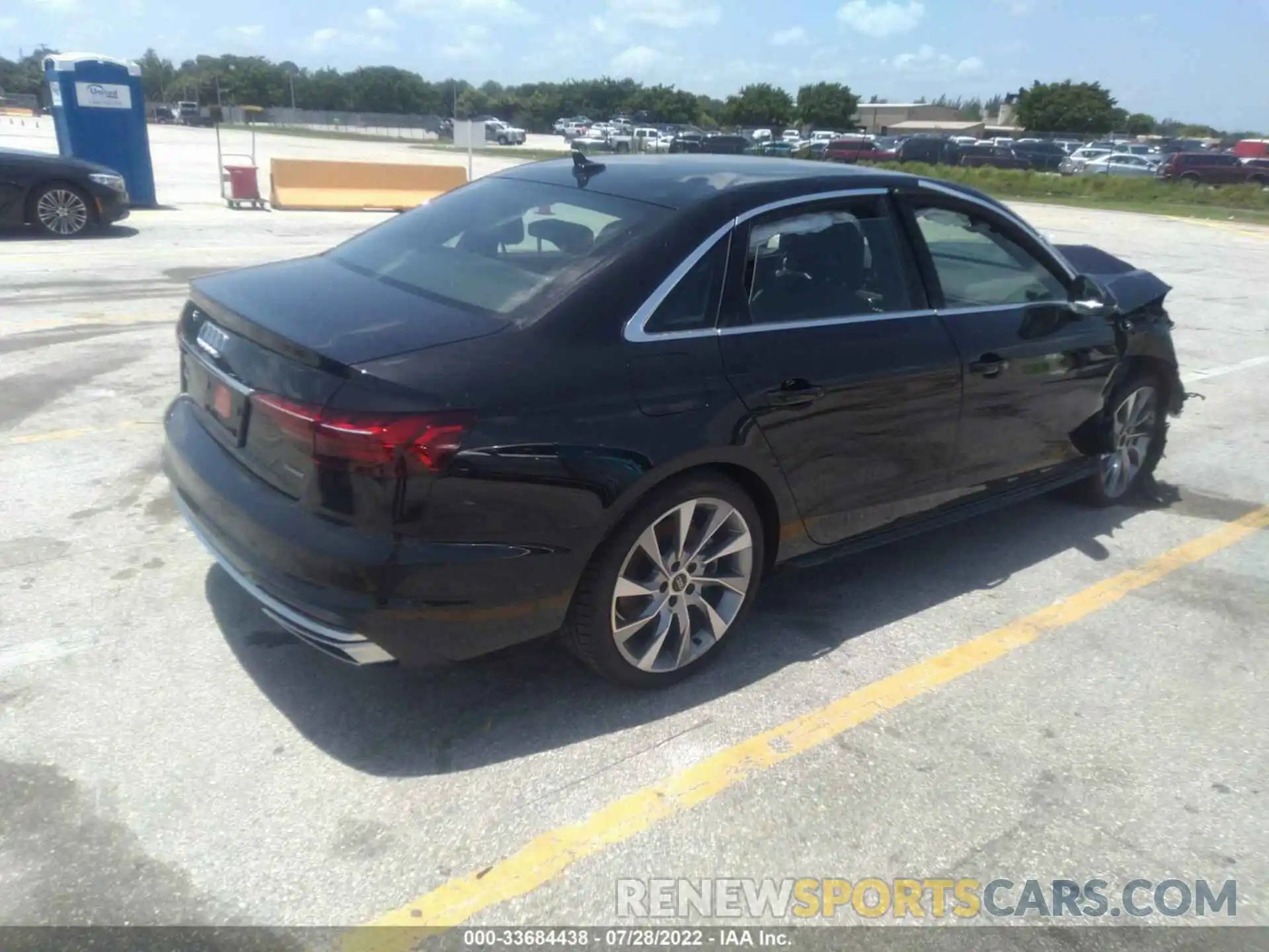 4 Photograph of a damaged car WAUEAAF49NN007653 AUDI A4 SEDAN 2022