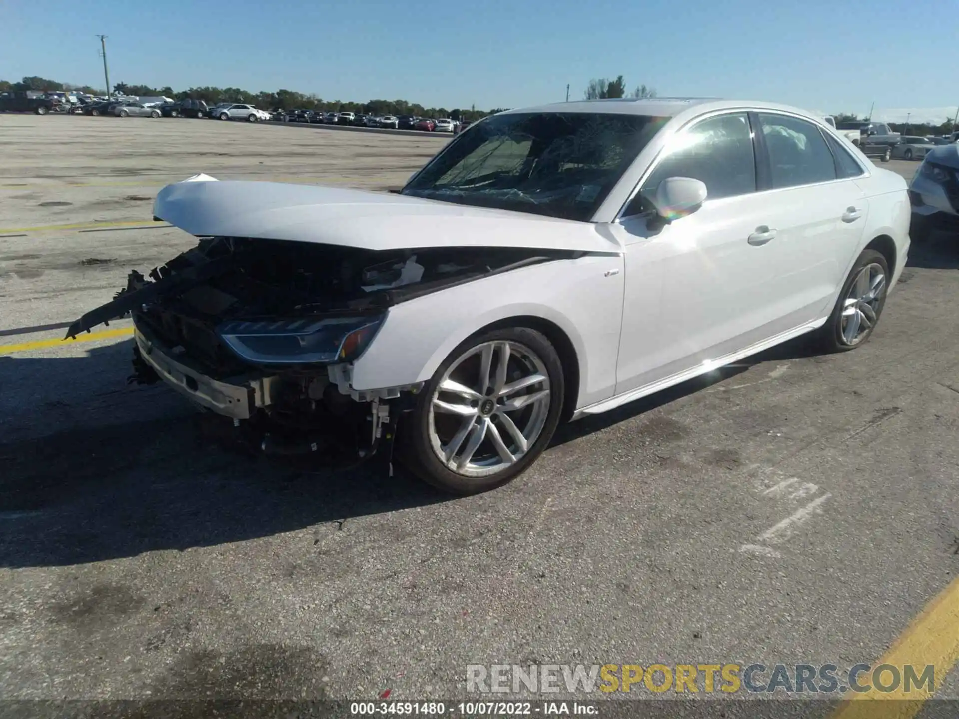 2 Photograph of a damaged car WAUEAAF49NN009855 AUDI A4 SEDAN 2022