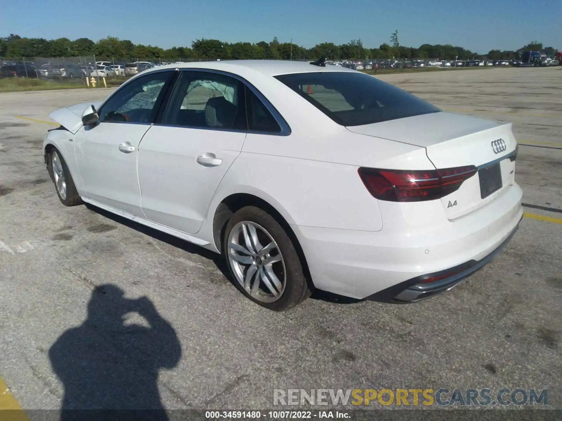 3 Photograph of a damaged car WAUEAAF49NN009855 AUDI A4 SEDAN 2022