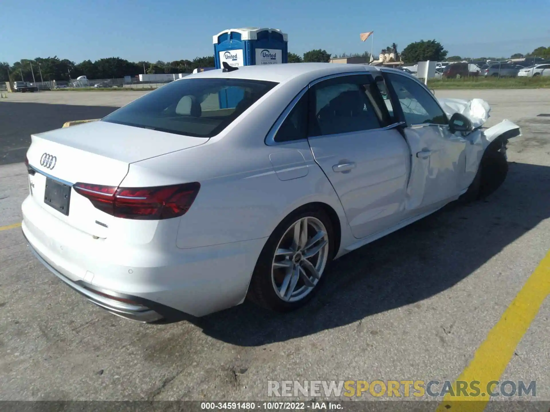 4 Photograph of a damaged car WAUEAAF49NN009855 AUDI A4 SEDAN 2022