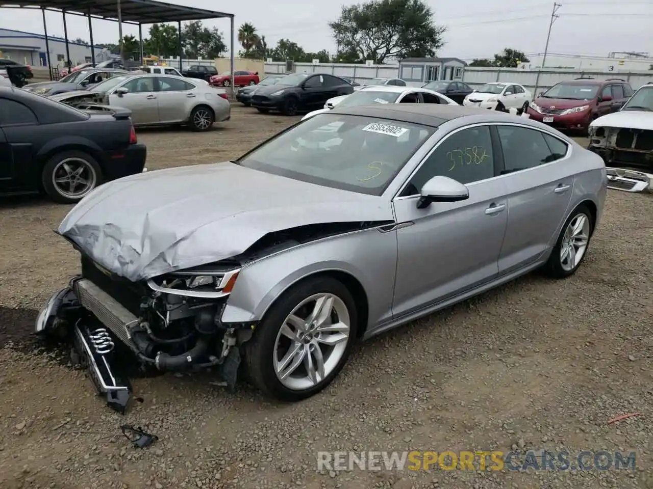 2 Photograph of a damaged car WAUANCF50KA058761 AUDI A5 2019