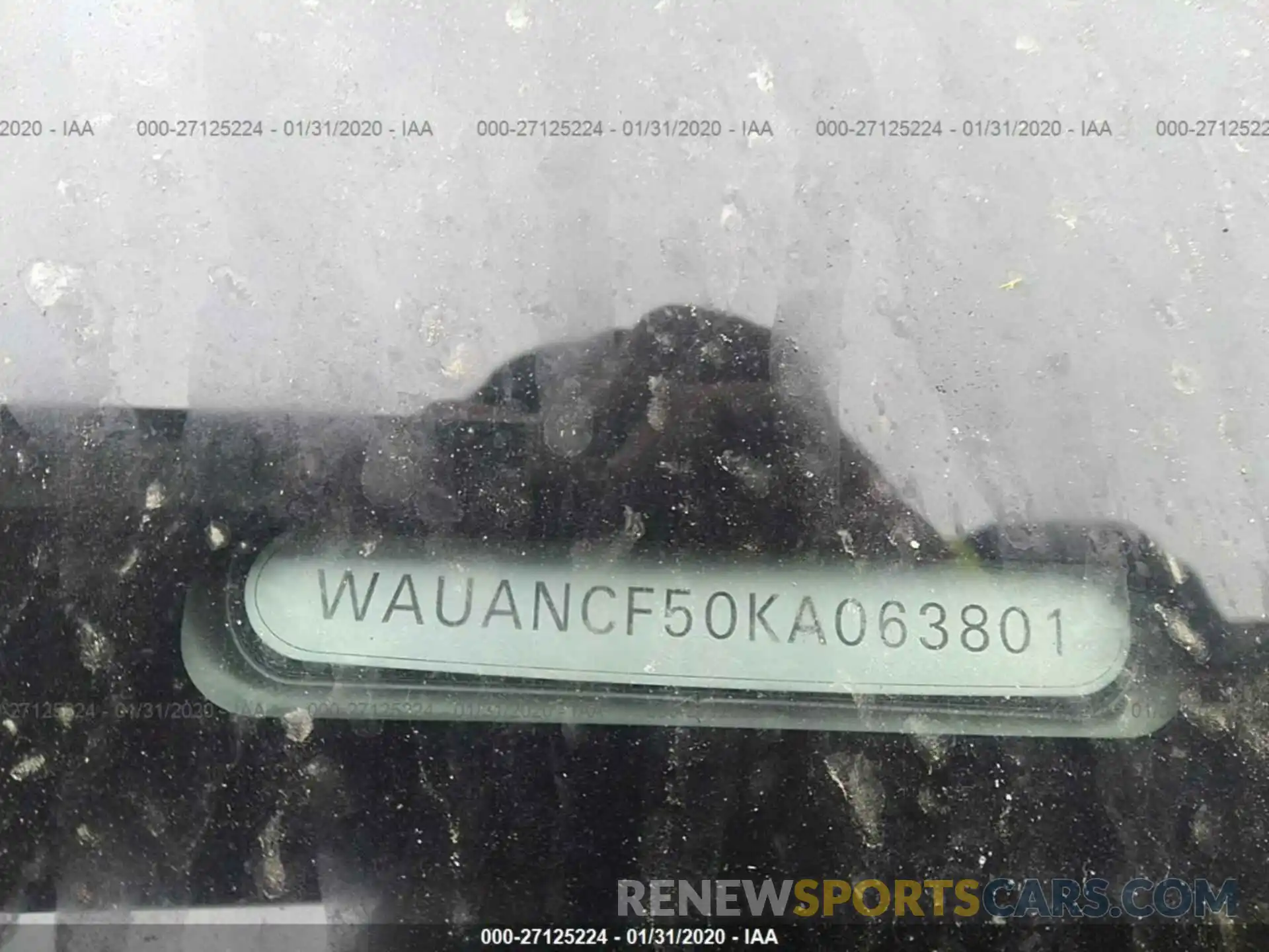 9 Photograph of a damaged car WAUANCF50KA063801 AUDI A5 2019