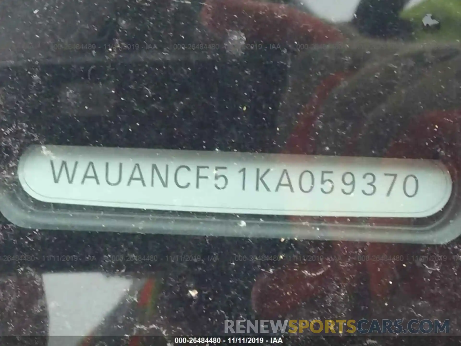8 Photograph of a damaged car WAUANCF51KA059370 AUDI A5 2019