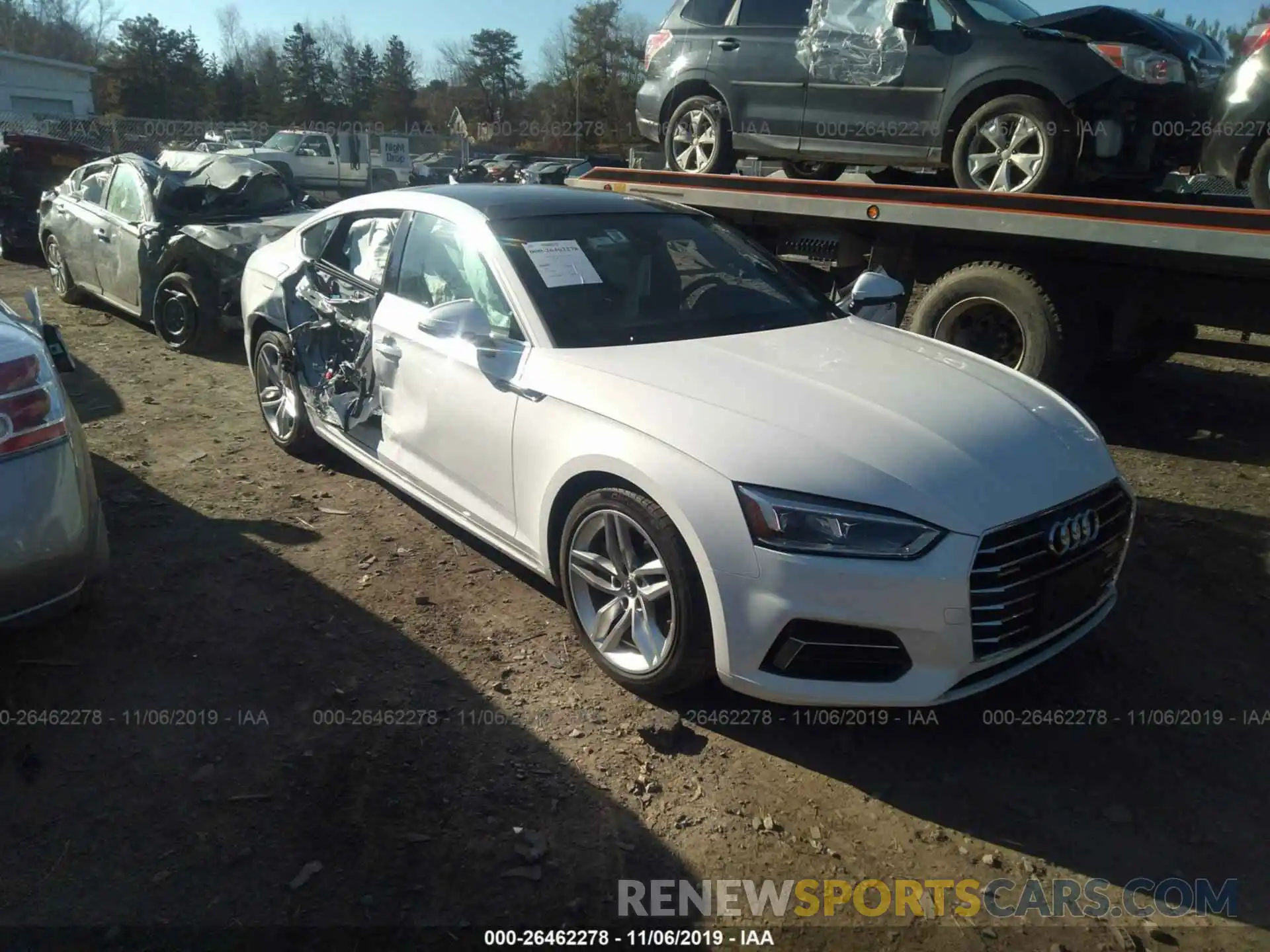 1 Photograph of a damaged car WAUANCF52KA056834 AUDI A5 2019