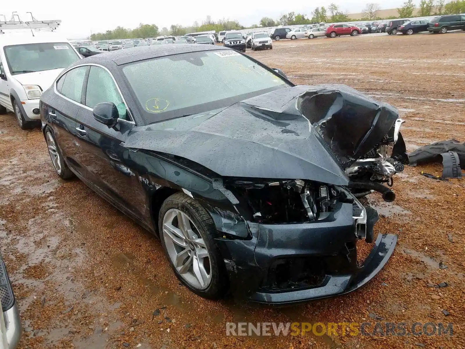 1 Photograph of a damaged car WAUANCF52KA063055 AUDI A5 2019