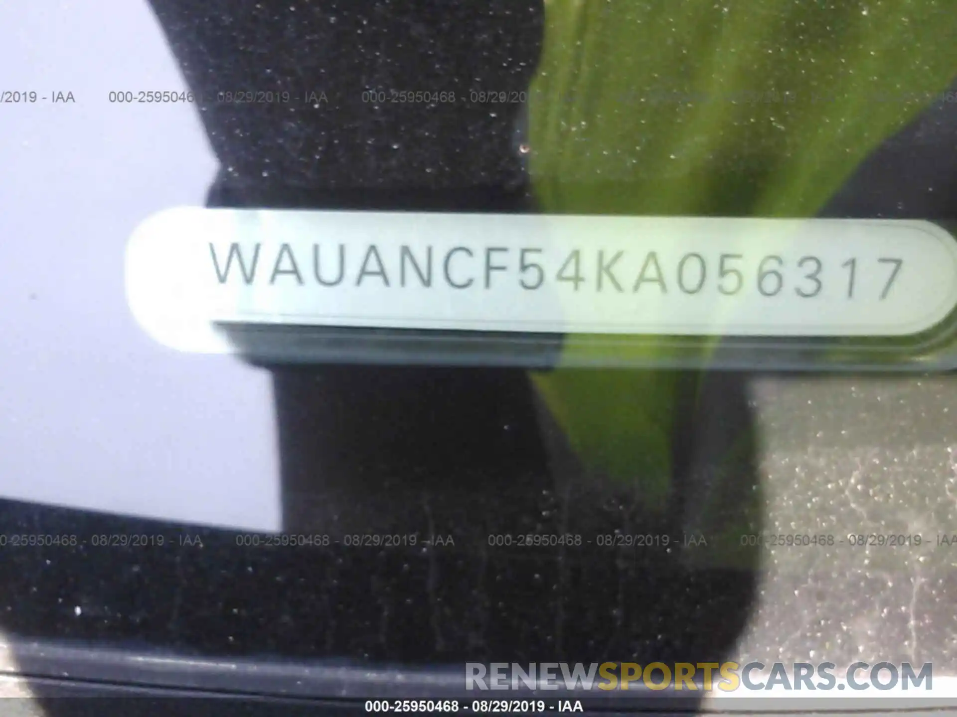 9 Photograph of a damaged car WAUANCF54KA056317 AUDI A5 2019