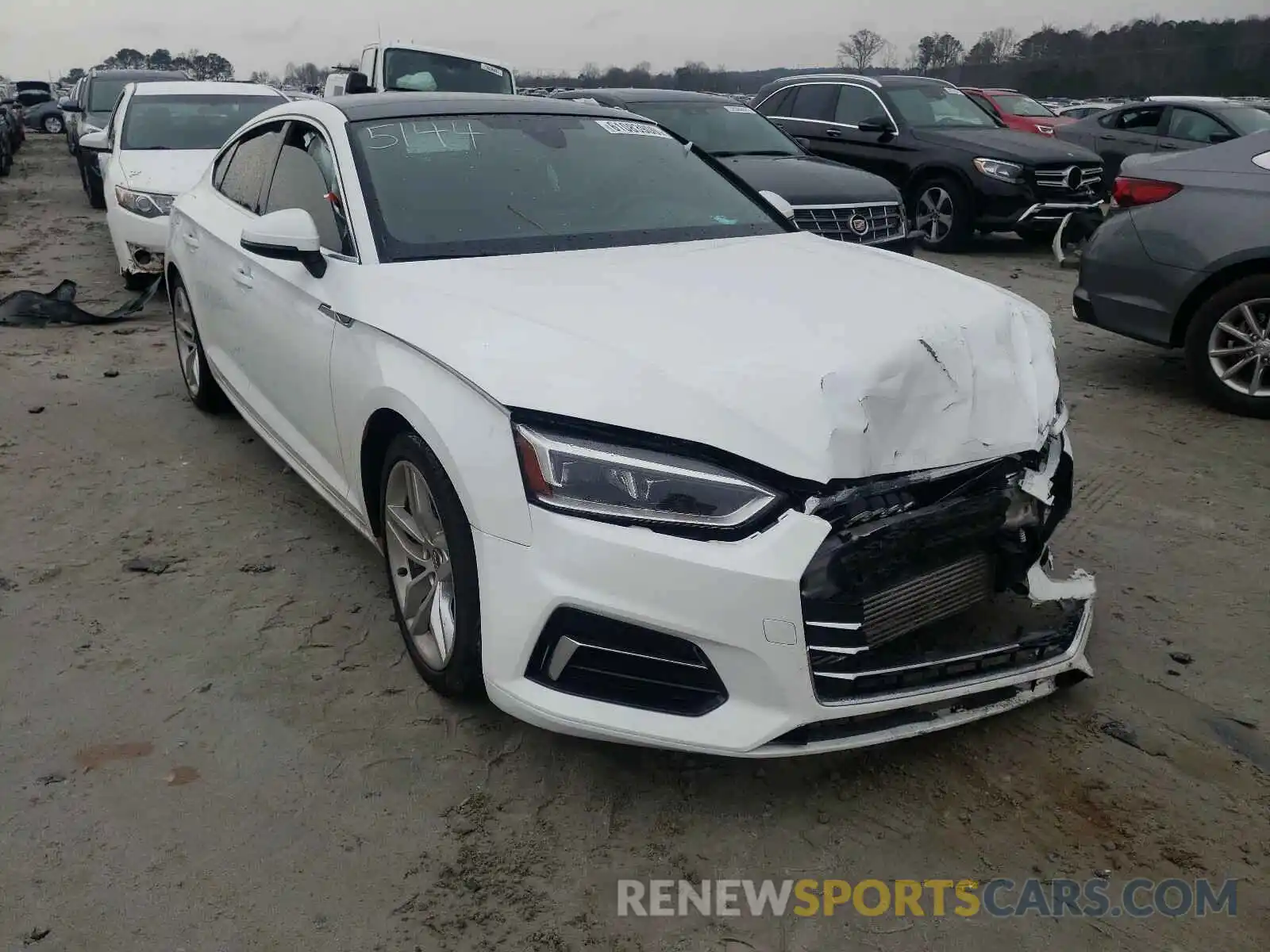 1 Photograph of a damaged car WAUANCF55KA055144 AUDI A5 2019