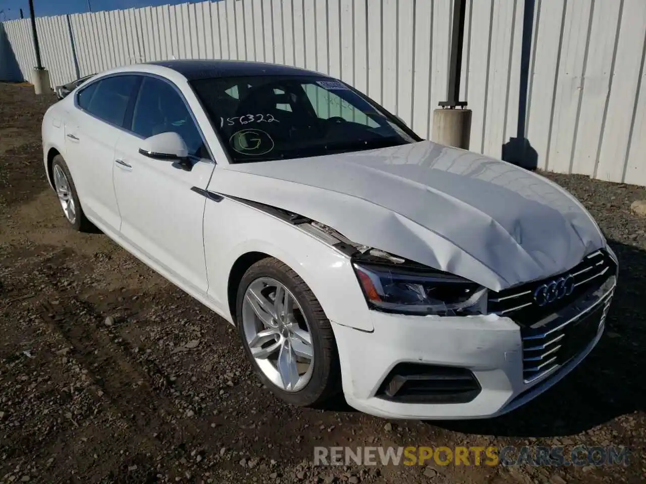 1 Photograph of a damaged car WAUANCF55KA059128 AUDI A5 2019