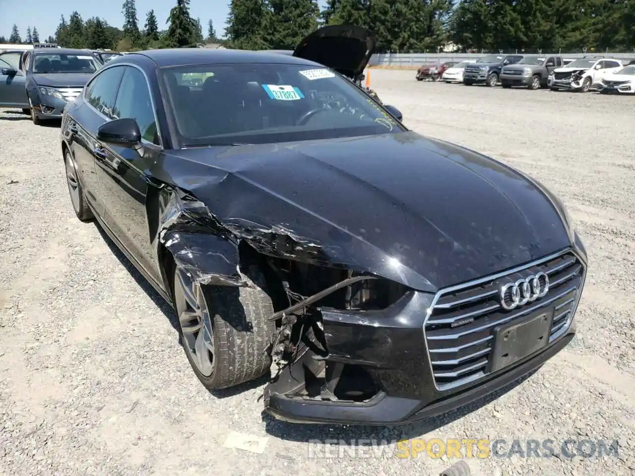 1 Photograph of a damaged car WAUANCF55KA063499 AUDI A5 2019