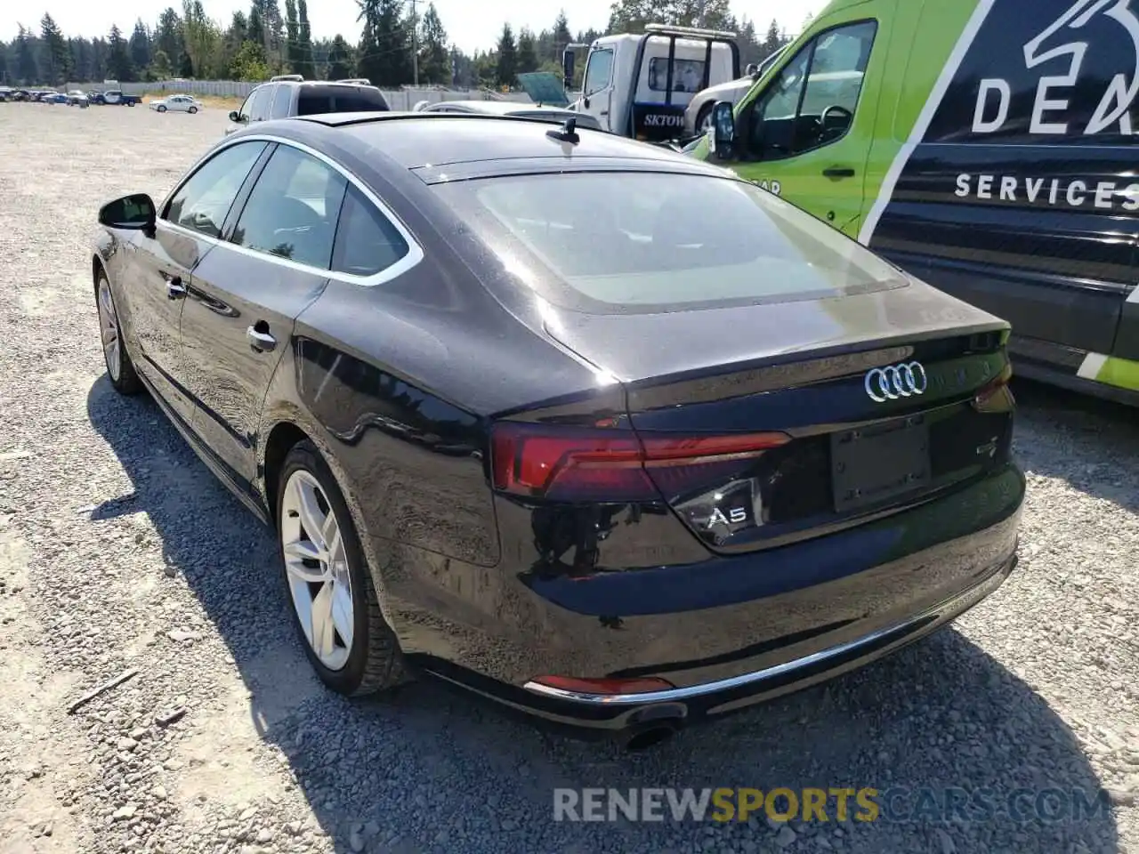 3 Photograph of a damaged car WAUANCF55KA063499 AUDI A5 2019