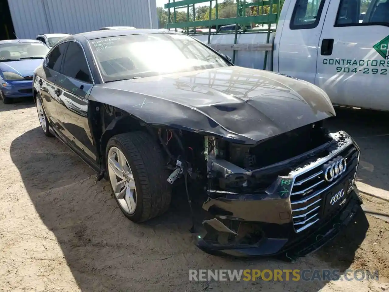 1 Photograph of a damaged car WAUANCF57KA058661 AUDI A5 2019