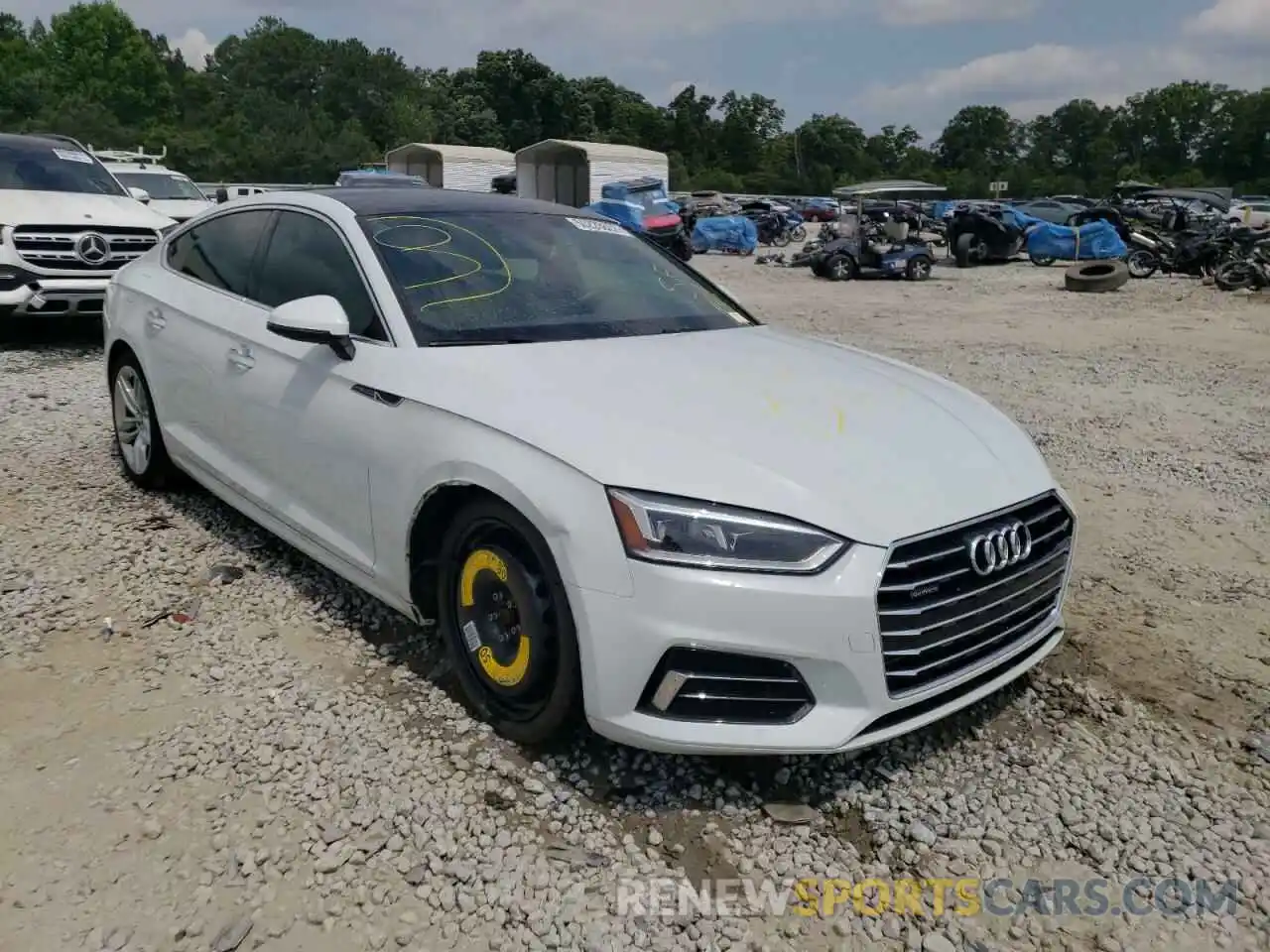 1 Photograph of a damaged car WAUANCF58KA023997 AUDI A5 2019