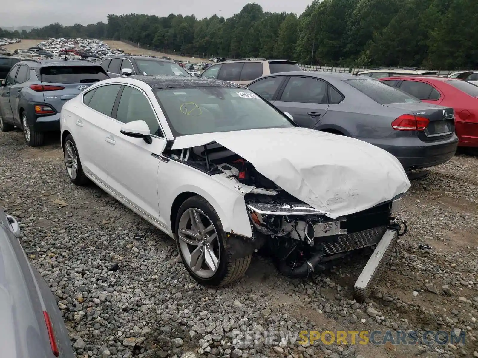 1 Photograph of a damaged car WAUANCF58KA059446 AUDI A5 2019