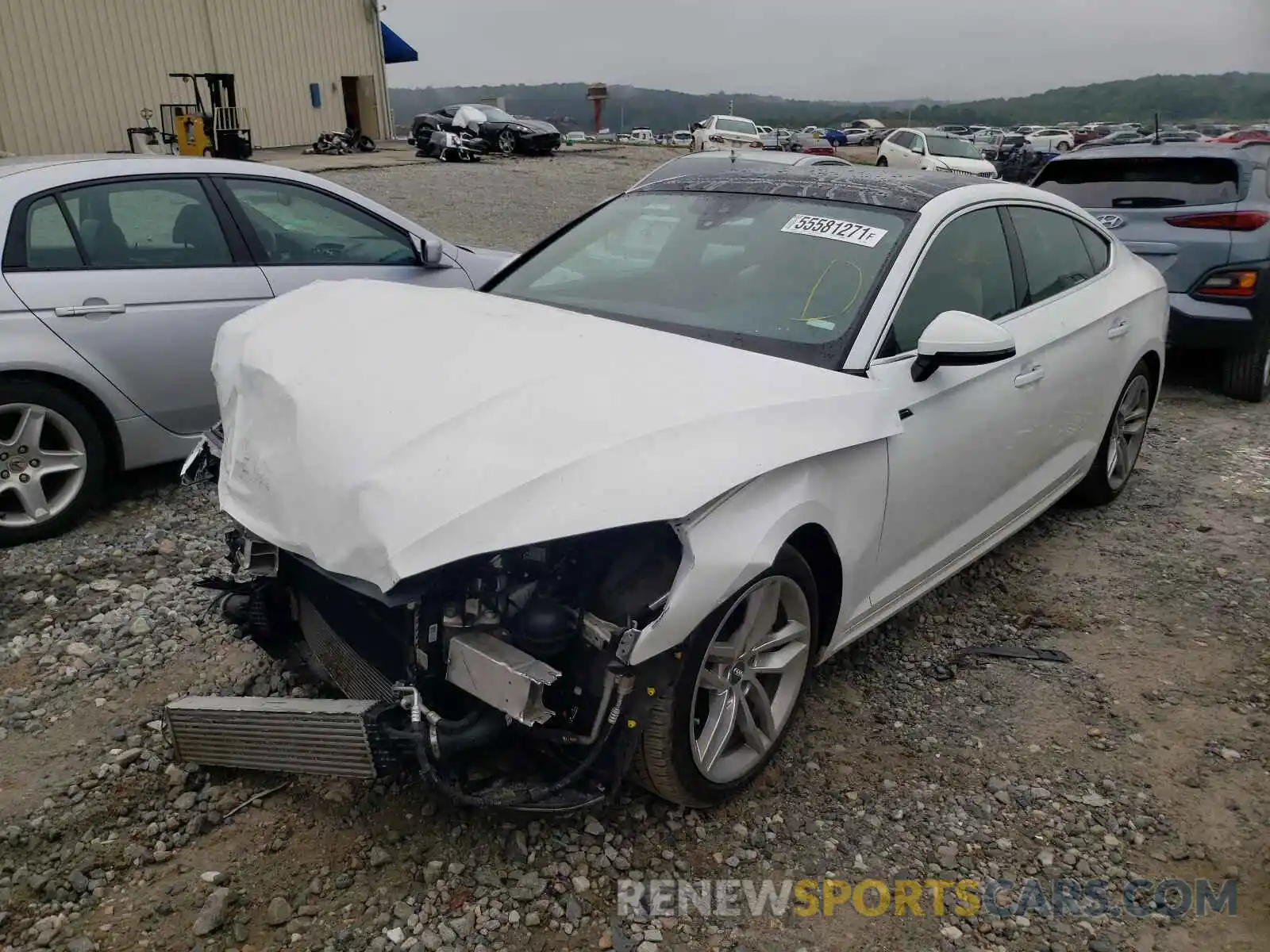 2 Photograph of a damaged car WAUANCF58KA059446 AUDI A5 2019