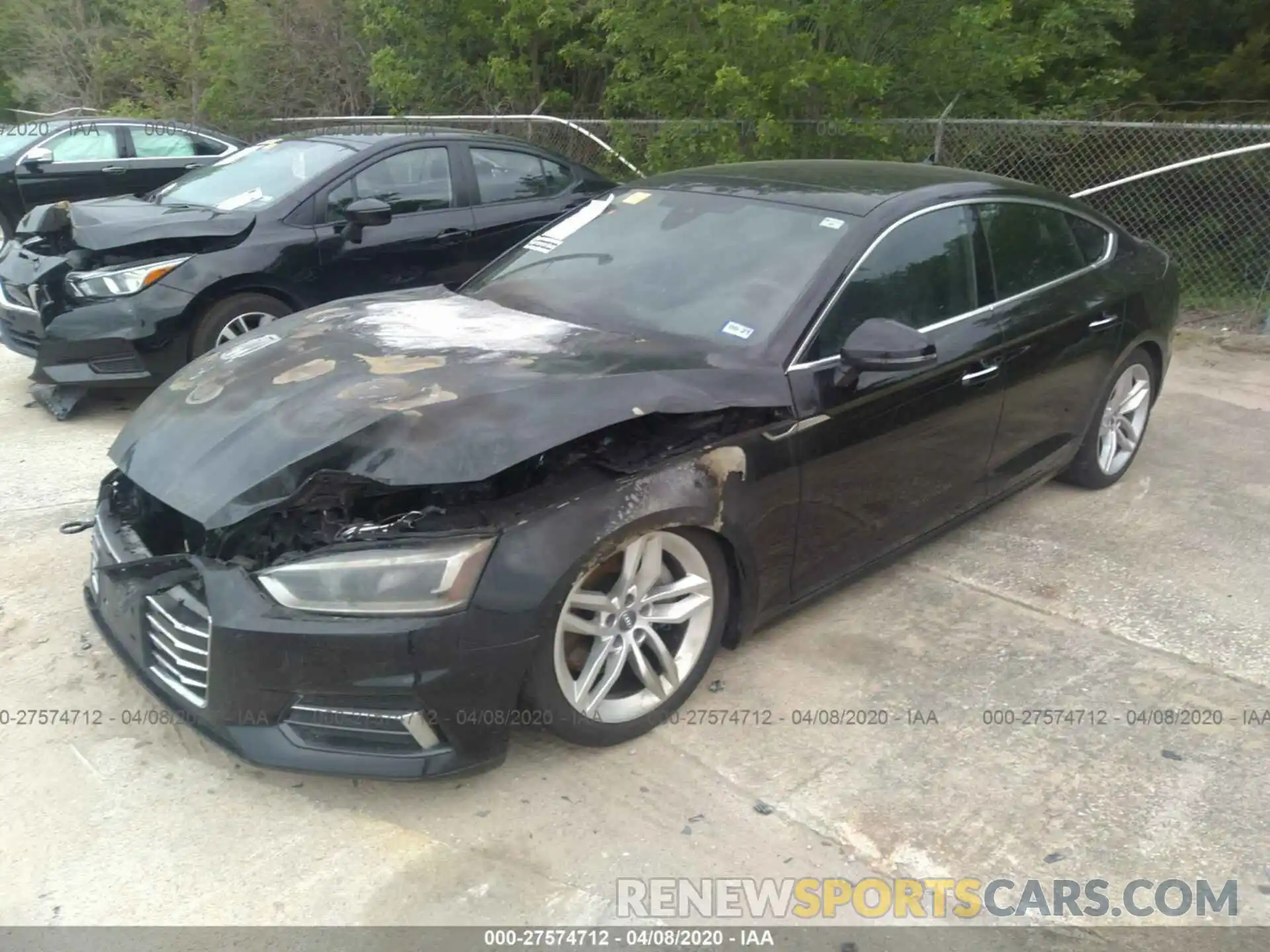 2 Photograph of a damaged car WAUANCF58KA063190 AUDI A5 2019