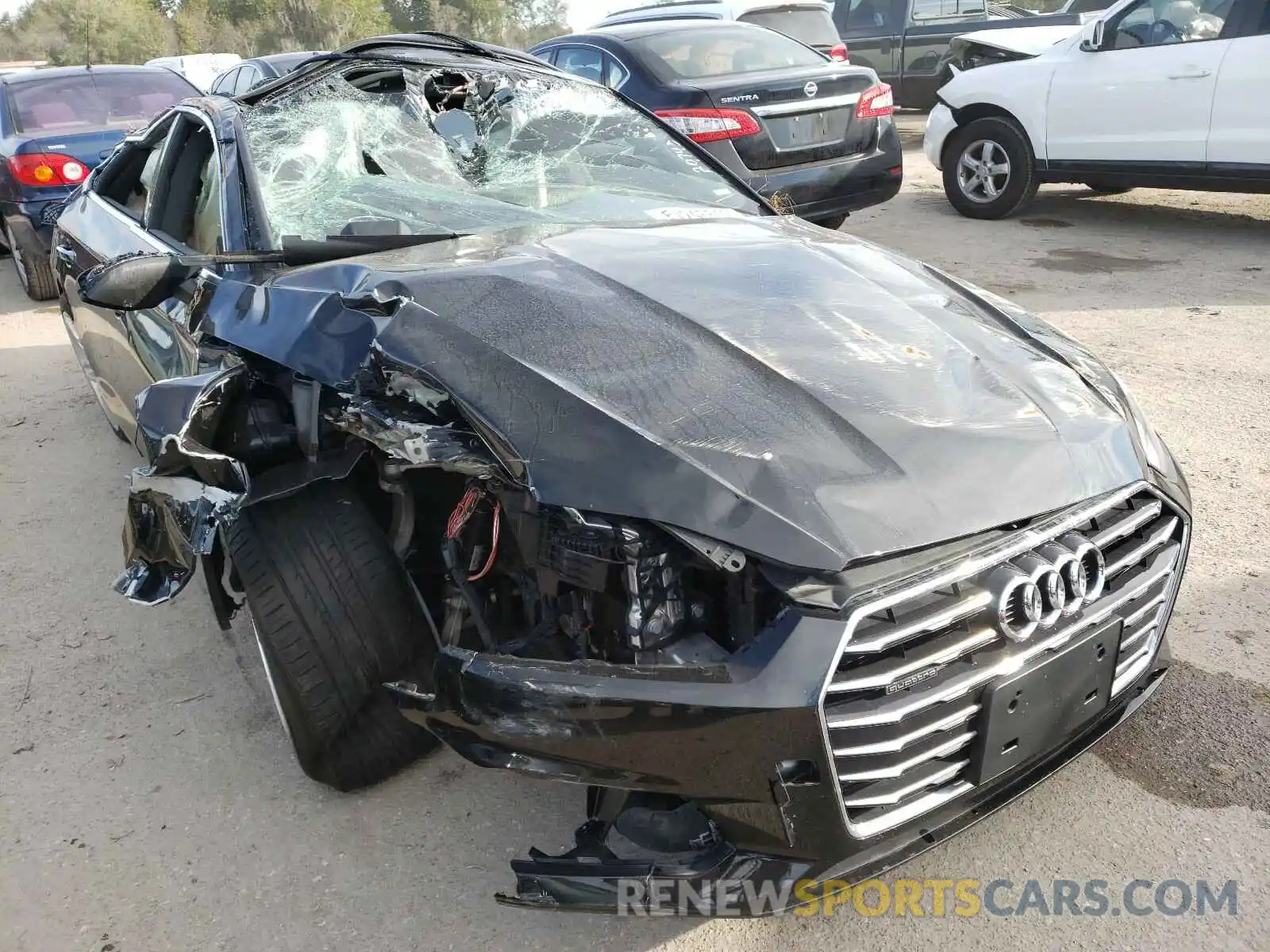 1 Photograph of a damaged car WAUANCF59KA058709 AUDI A5 2019