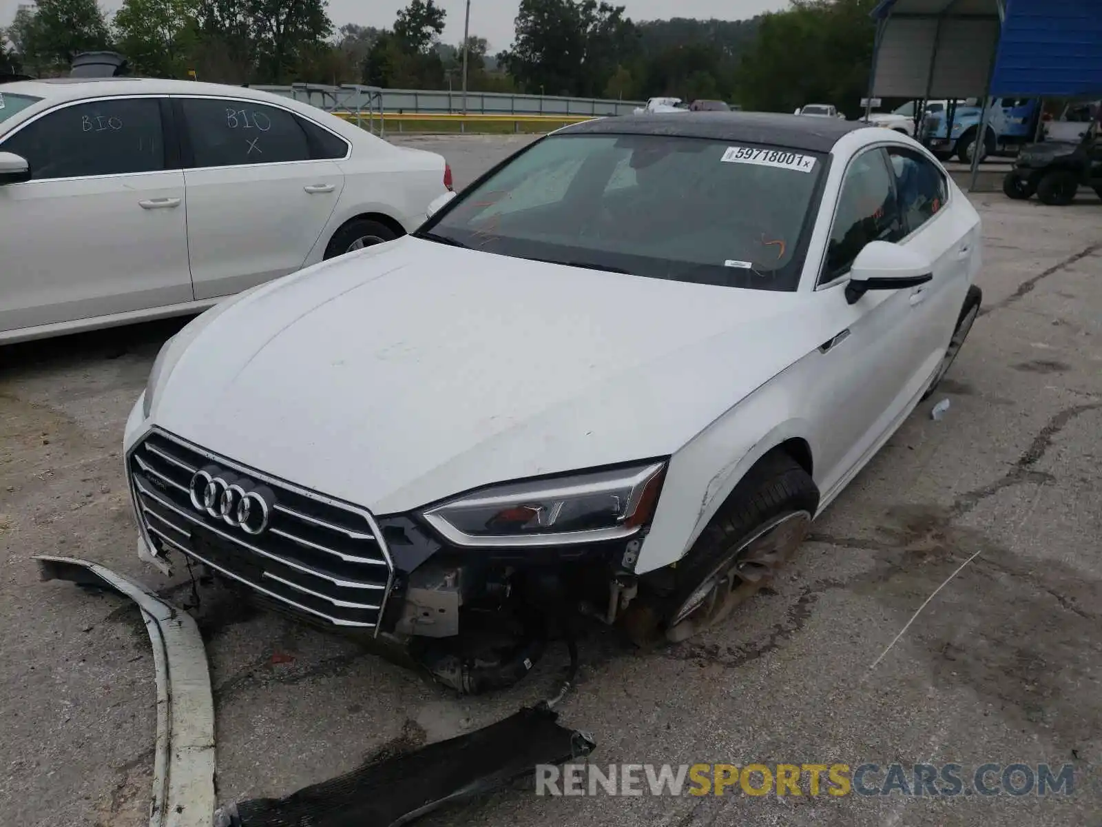 2 Photograph of a damaged car WAUANCF59KA063893 AUDI A5 2019