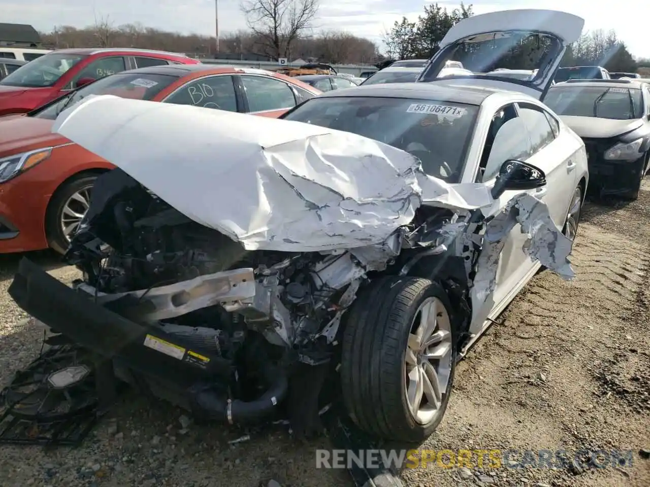 2 Photograph of a damaged car WAUANCF5XKA063899 AUDI A5 2019