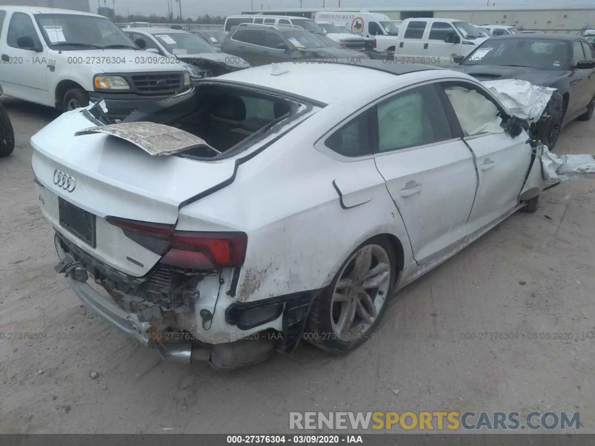 4 Photograph of a damaged car WAUANCF5XKA063935 AUDI A5 2019