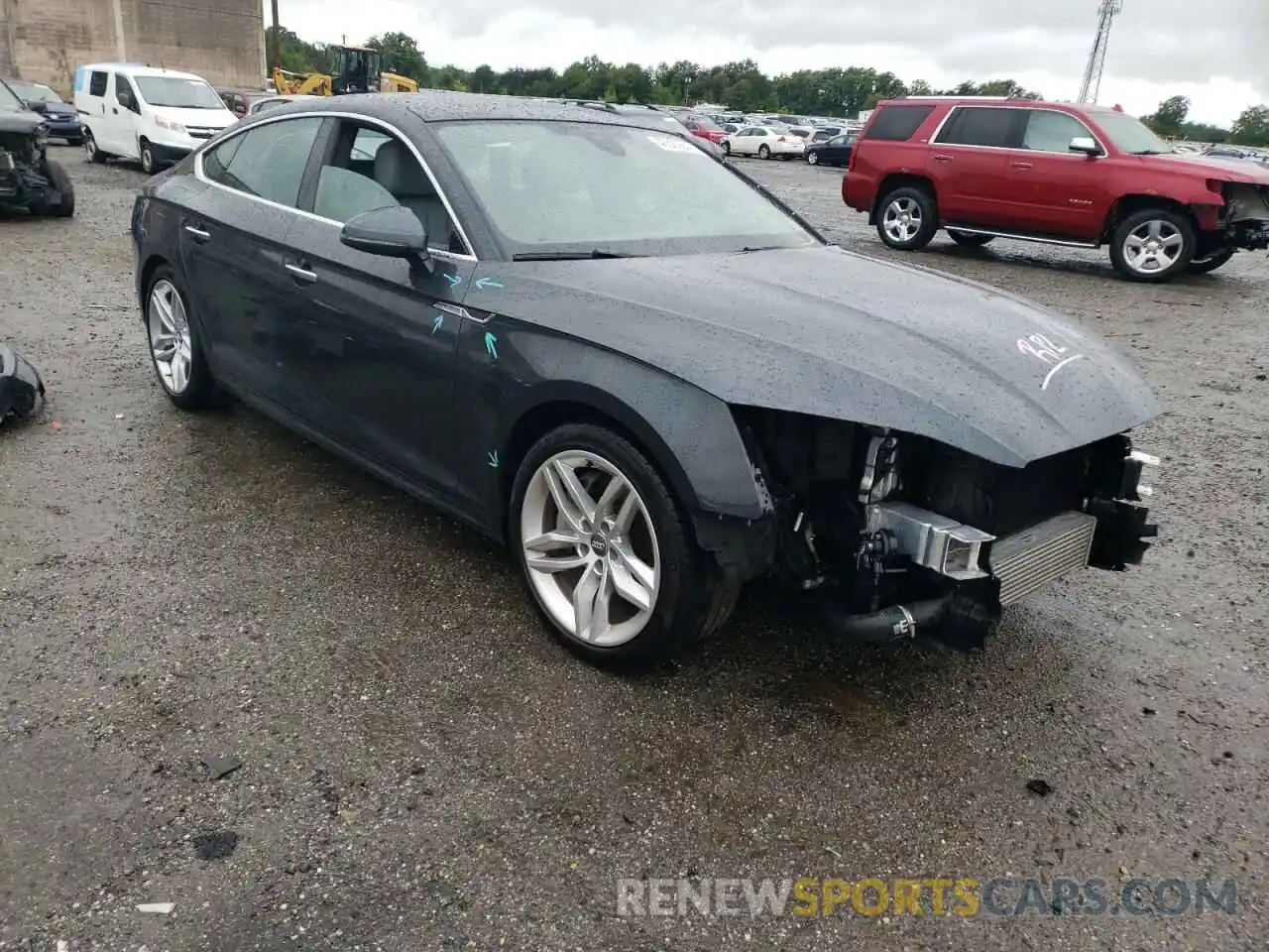 1 Photograph of a damaged car WAUBNCF50KA017809 AUDI A5 2019