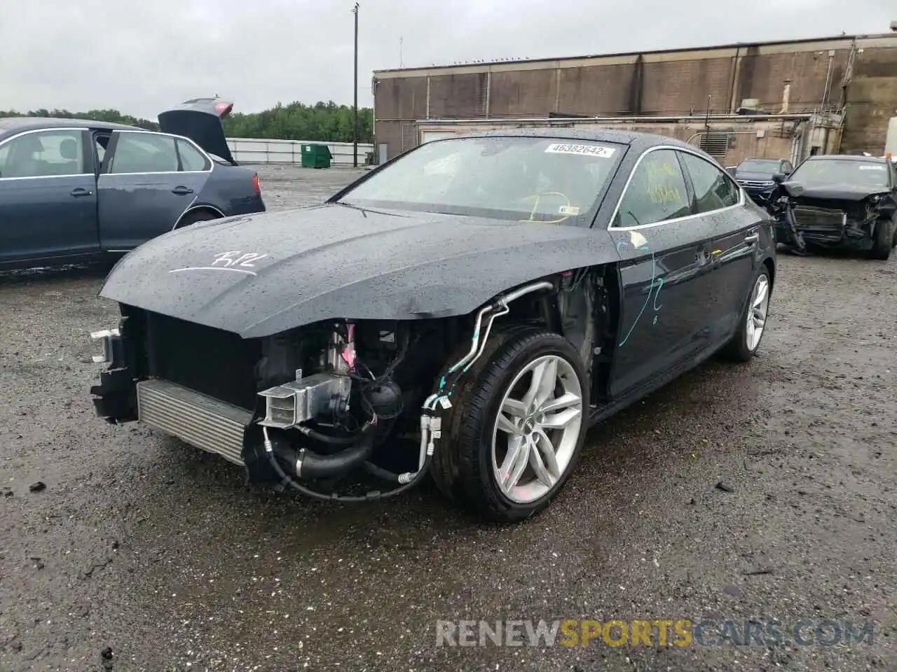 2 Photograph of a damaged car WAUBNCF50KA017809 AUDI A5 2019