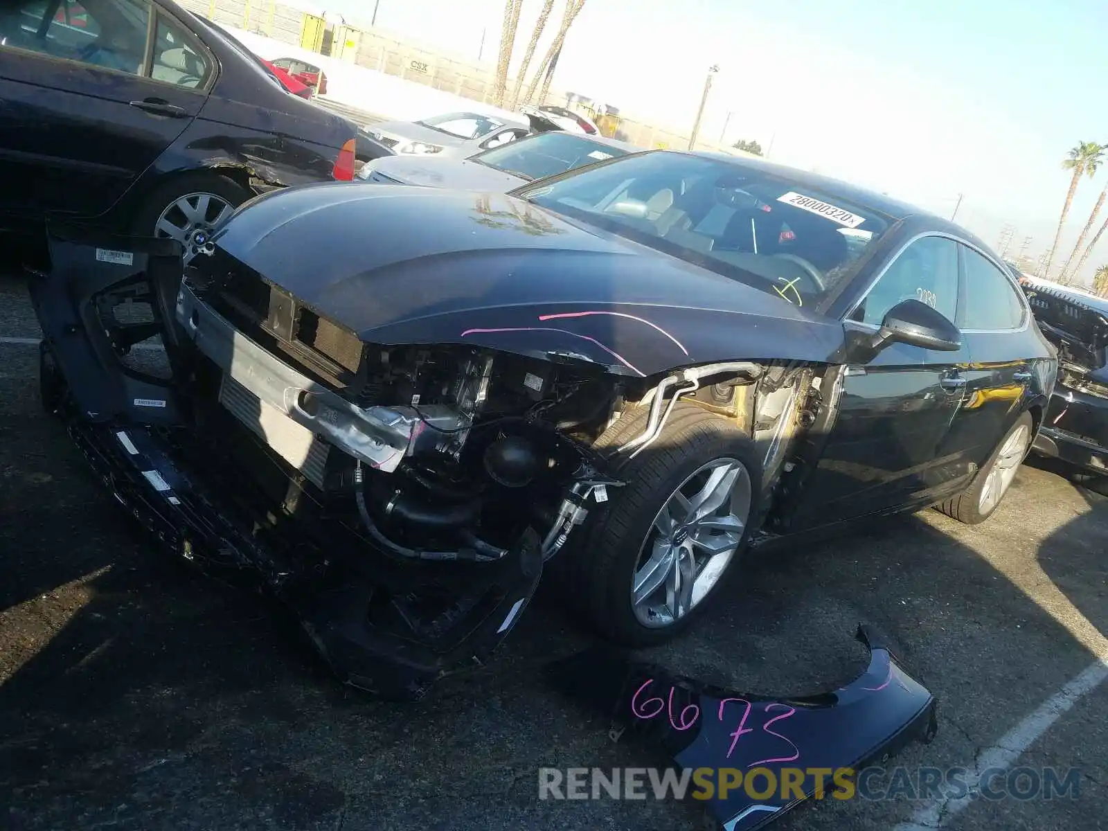 2 Photograph of a damaged car WAUBNCF50KA035498 AUDI A5 2019