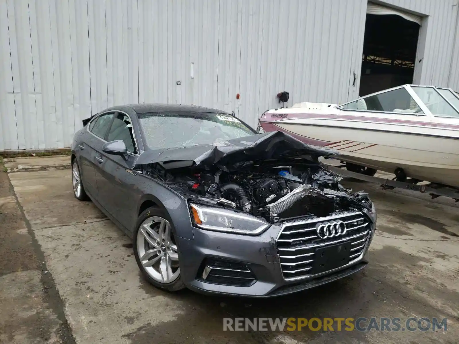 1 Photograph of a damaged car WAUBNCF51KA008181 AUDI A5 2019