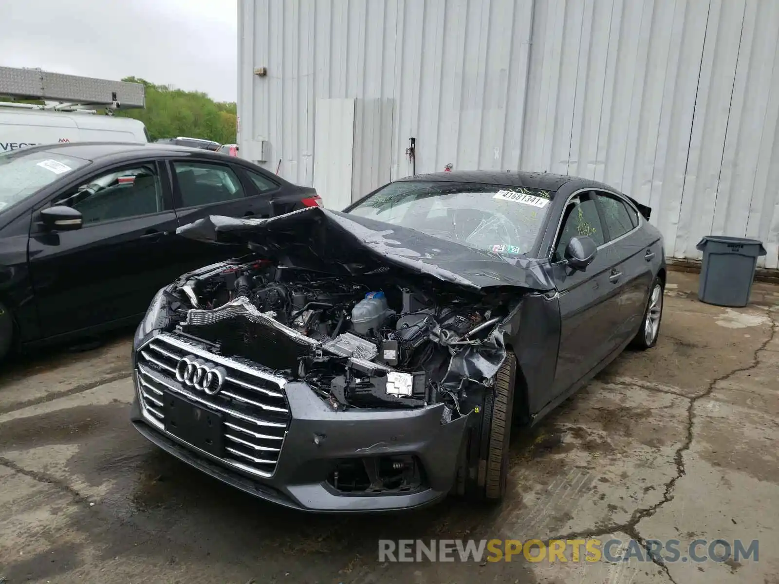 2 Photograph of a damaged car WAUBNCF51KA008181 AUDI A5 2019