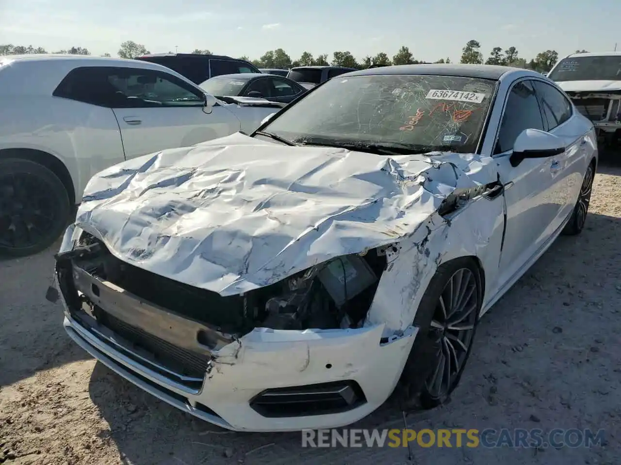 2 Photograph of a damaged car WAUBNCF51KA048020 AUDI A5 2019