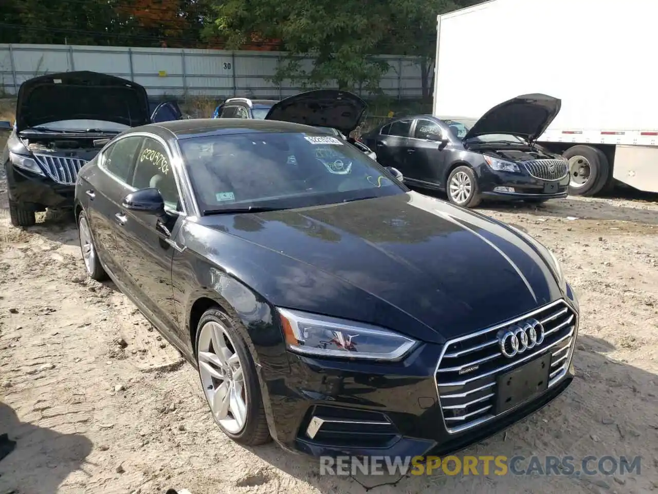 1 Photograph of a damaged car WAUBNCF53KA004844 AUDI A5 2019