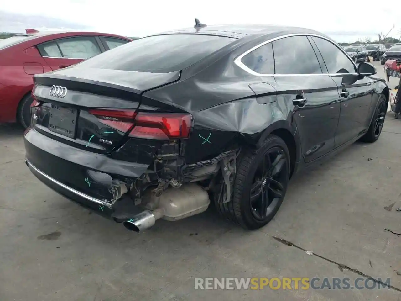 4 Photograph of a damaged car WAUBNCF53KA095856 AUDI A5 2019